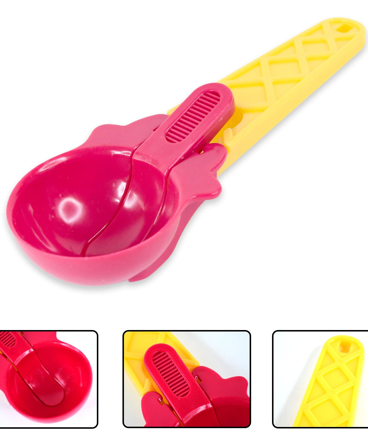 1-Piece Plastic Ice Cream & Watermelon Scooper with Trigger Dipper