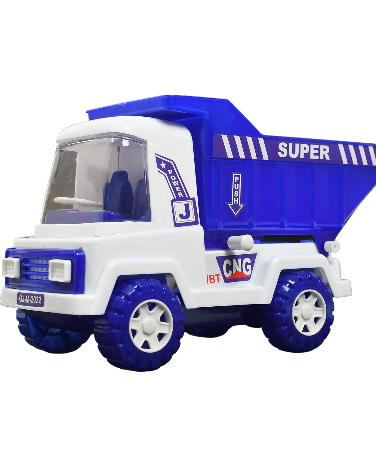 Friction-powered truck with opening container feature