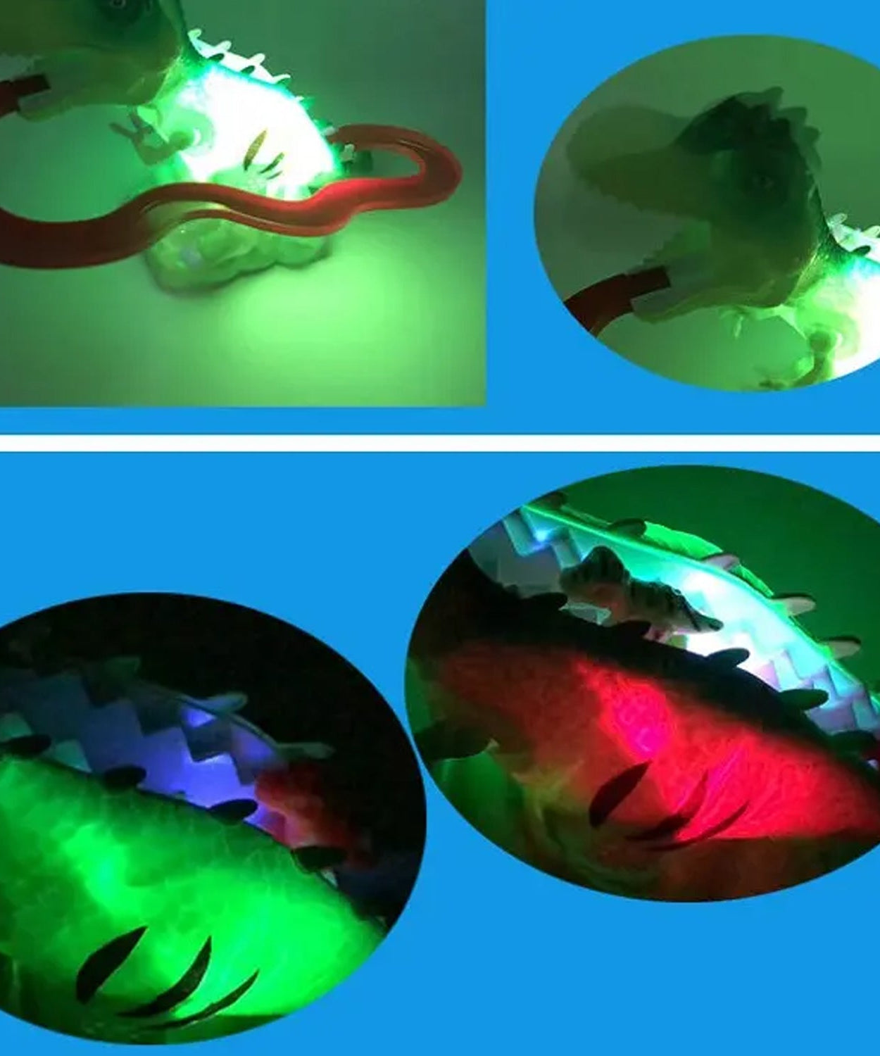 Children Electric Tracks Climb Stair Dinosaur Toys Glowing With Sound Kid Toy Animals Model Interactive Toys