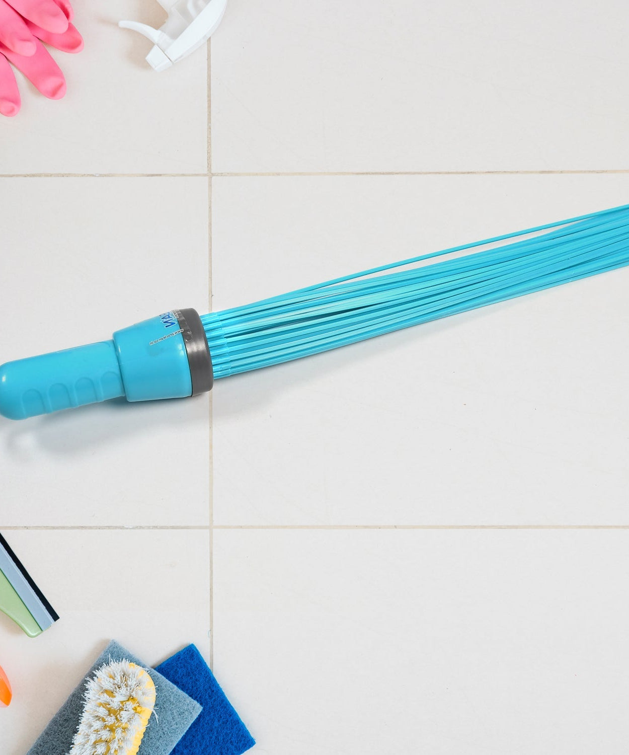 Plastic stick broom for cleaning