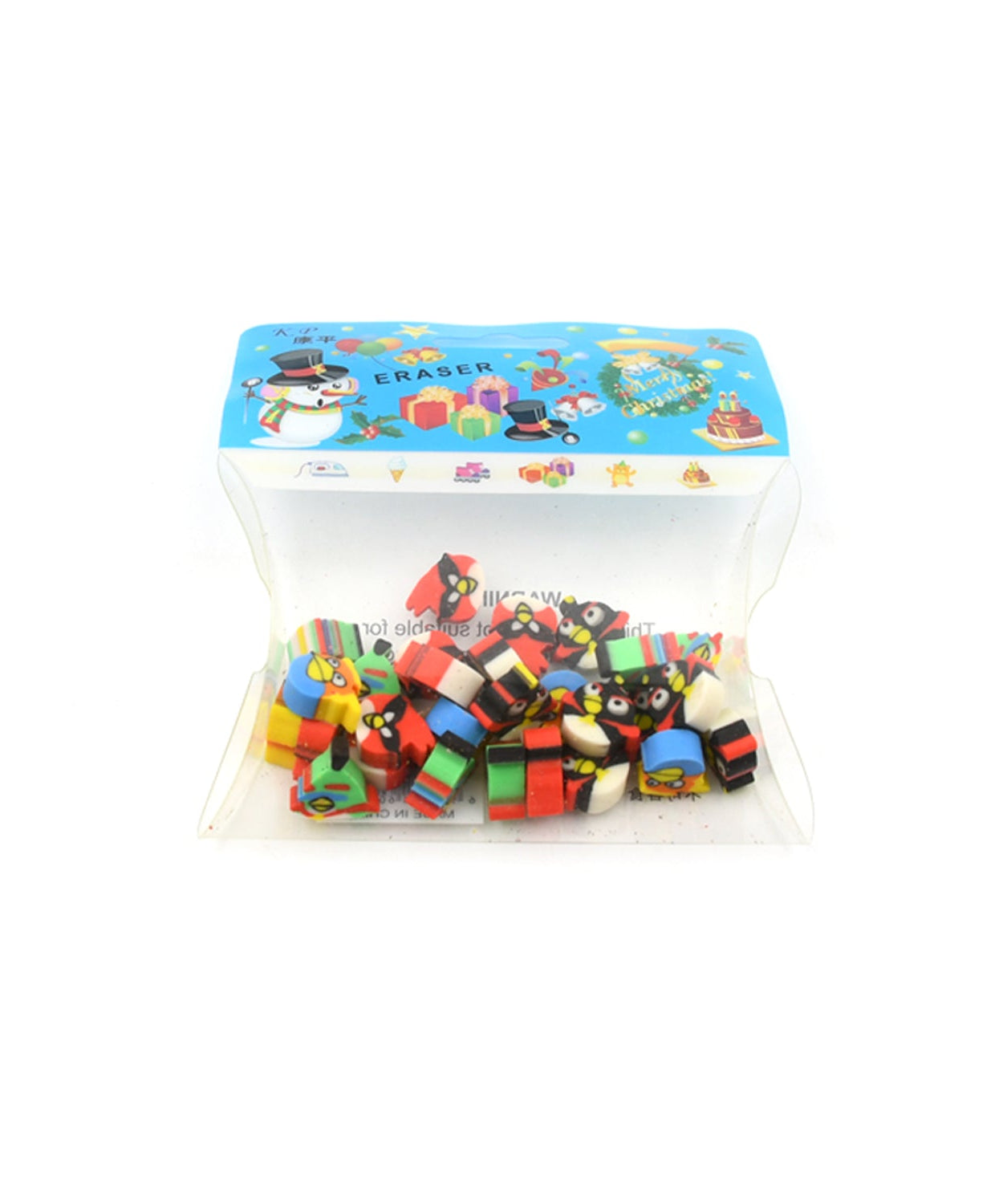 Colorful Novelty Eraser Set for Kids and Gifts (28 Pcs In 1 Packet)