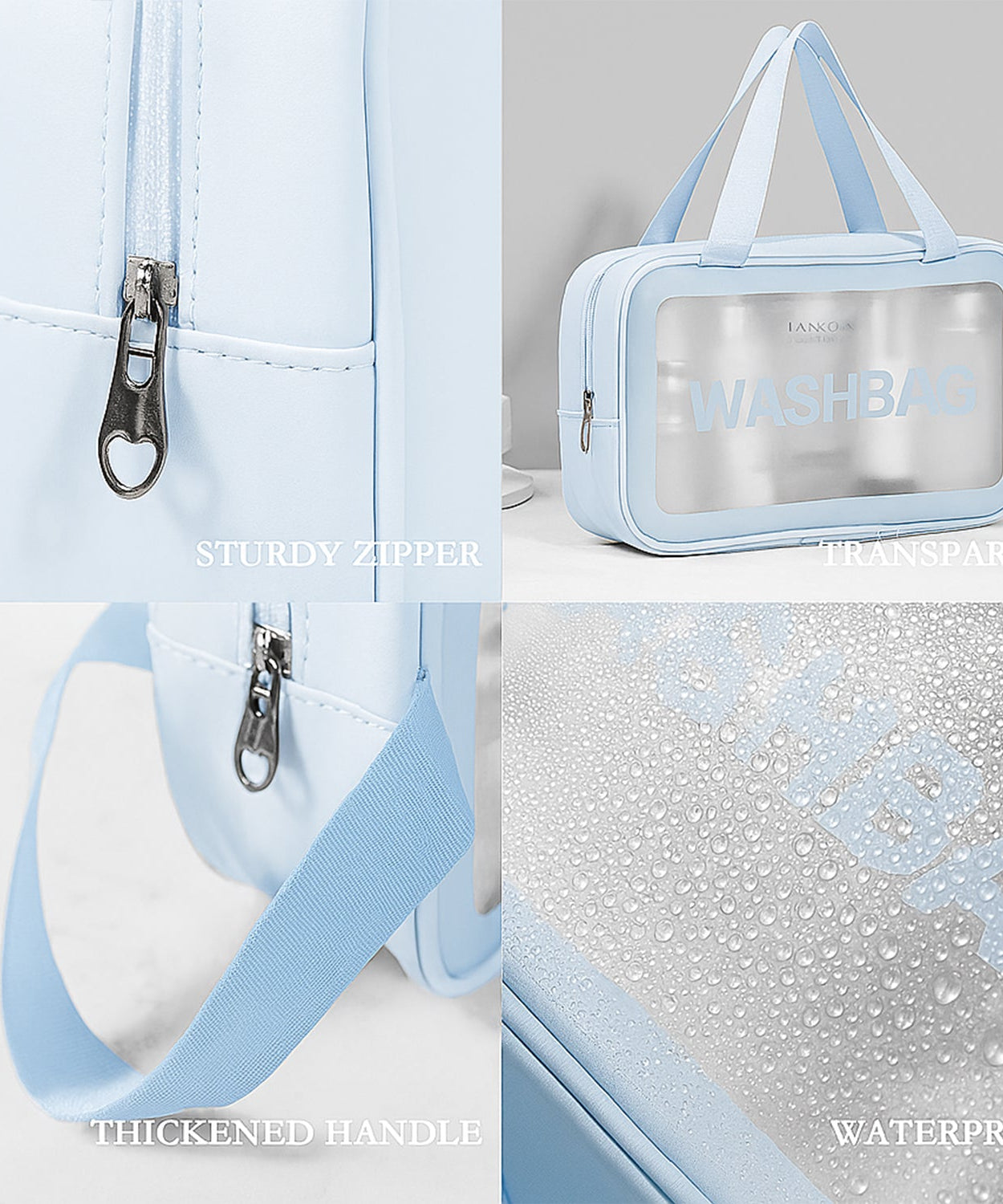 Clear PVC Travel Pouch Set