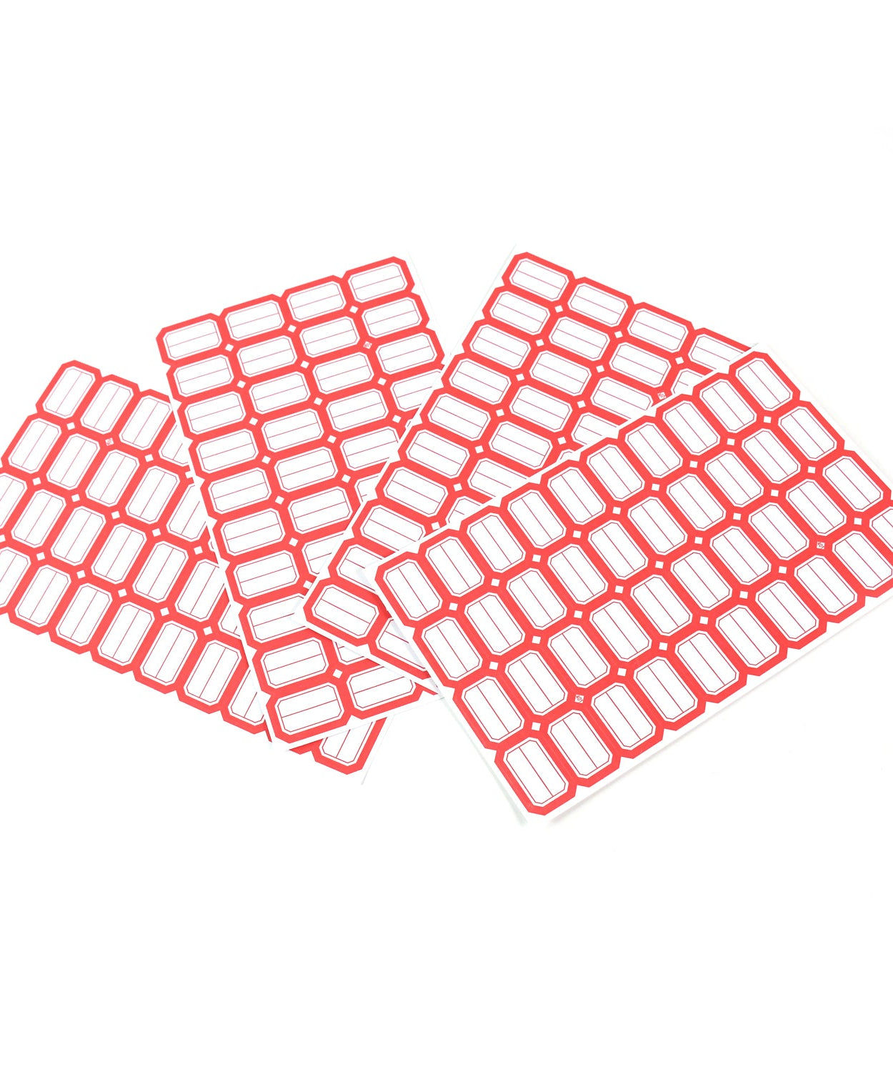 Multipurpose Blank Label Sticker Sheets Red Border Self-Adhesive Writable Stickers for Bottles (50 Sheet)