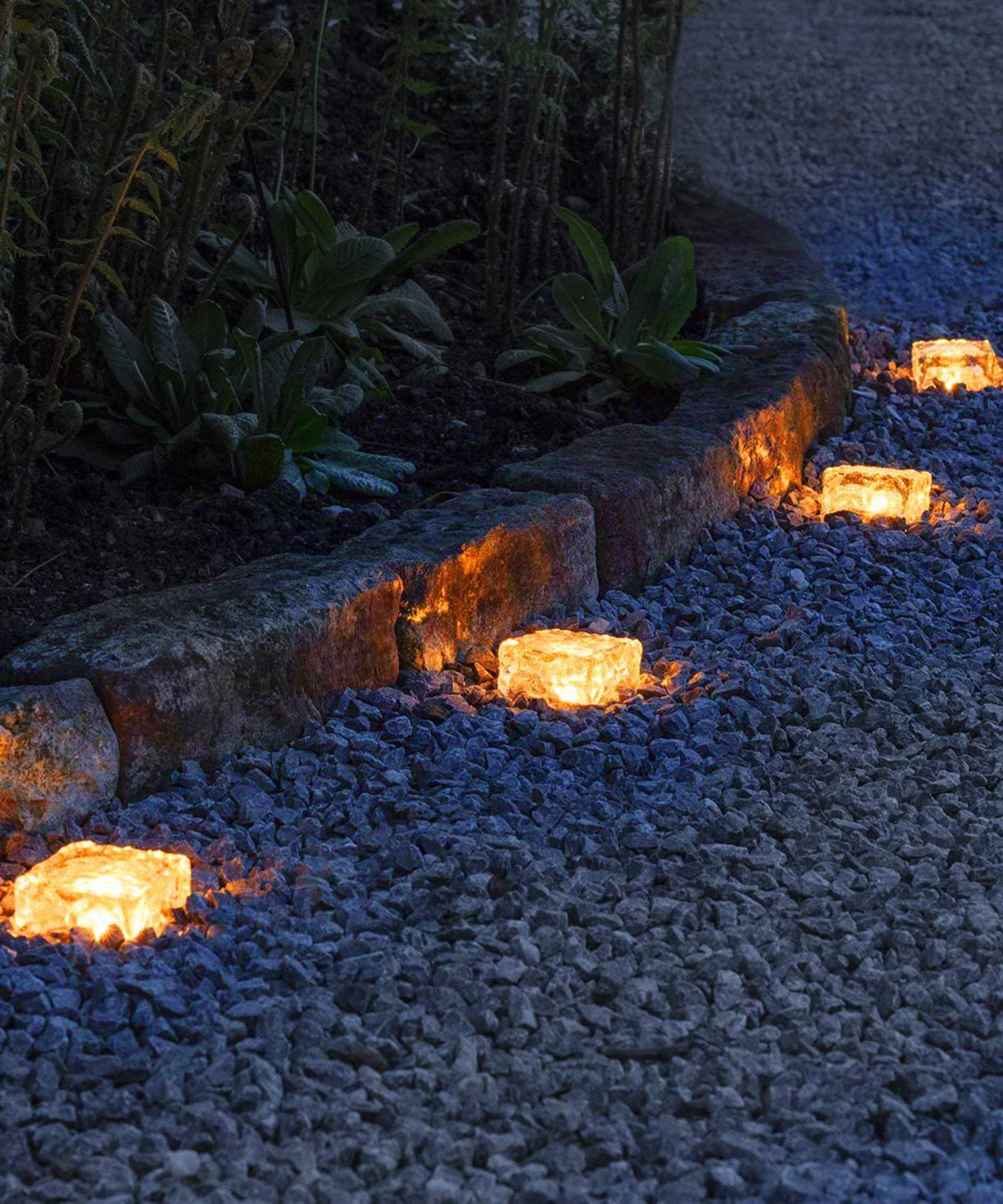 Solar Ice Cube Garden Light for Pathways & Christmas Decor