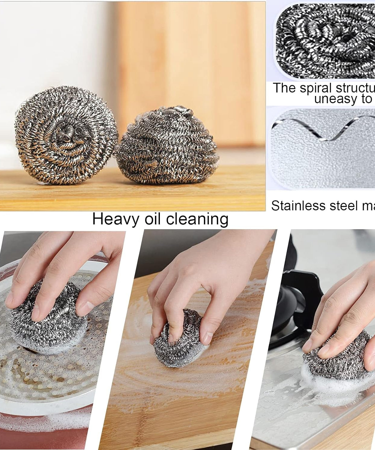 Microfiber Kitchen Cleaning Set - 6-Piece Sponge & Scouring Pad Collection