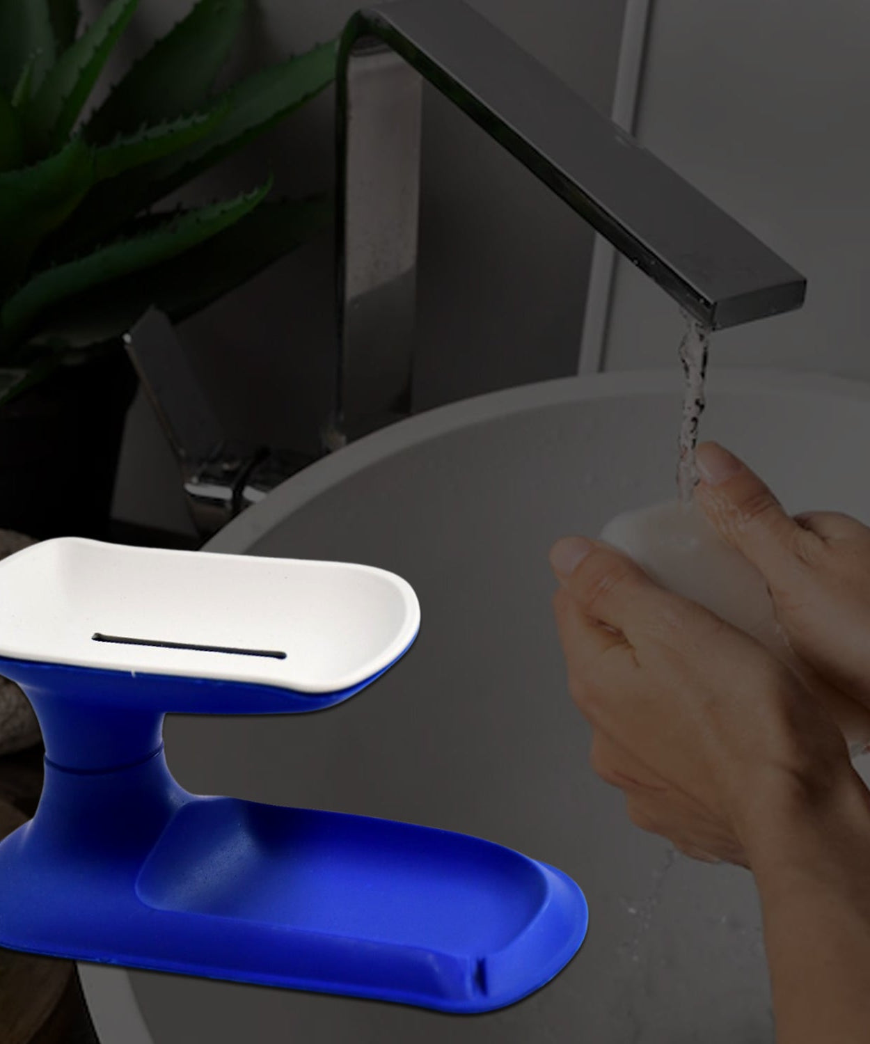 Double layer soap dish with a chic, modern design