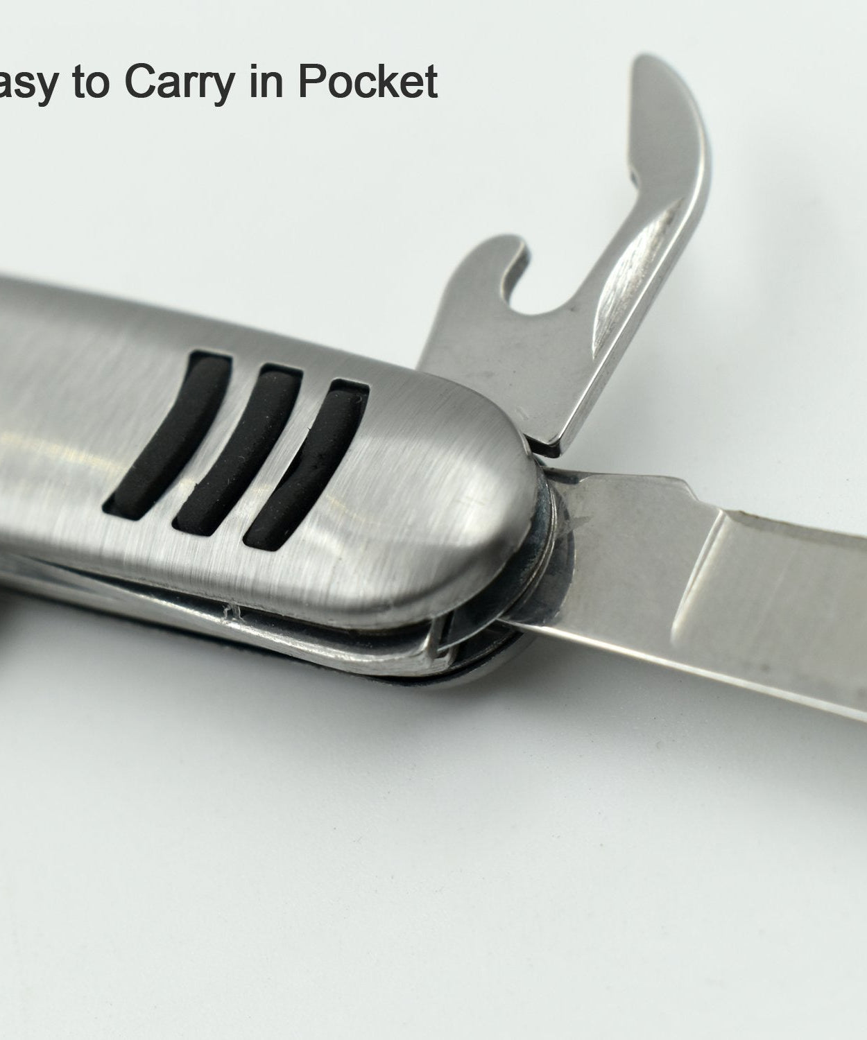 Versatile stainless steel cutlery set for outdoor use
