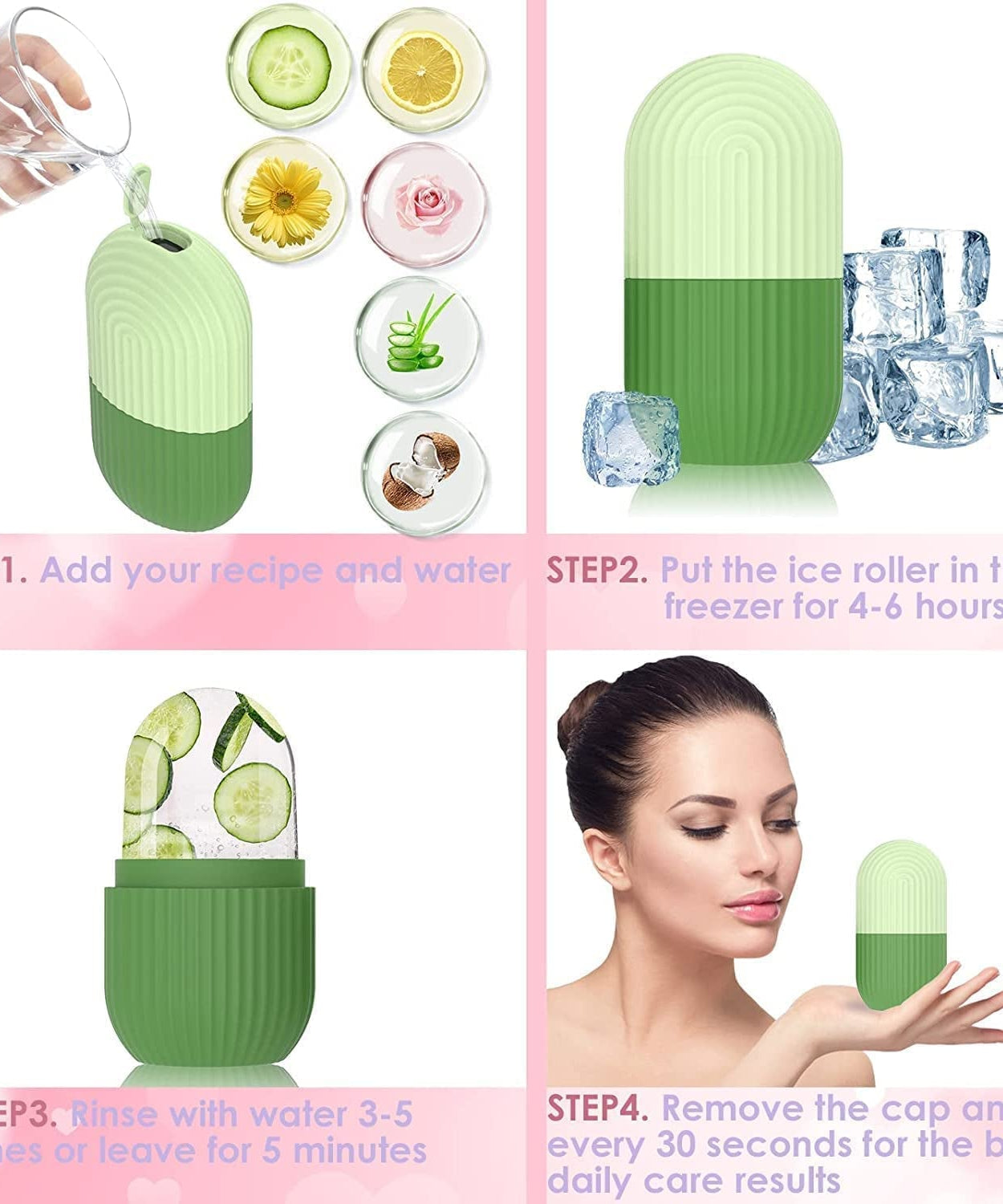 Beauty ice roller for facial use