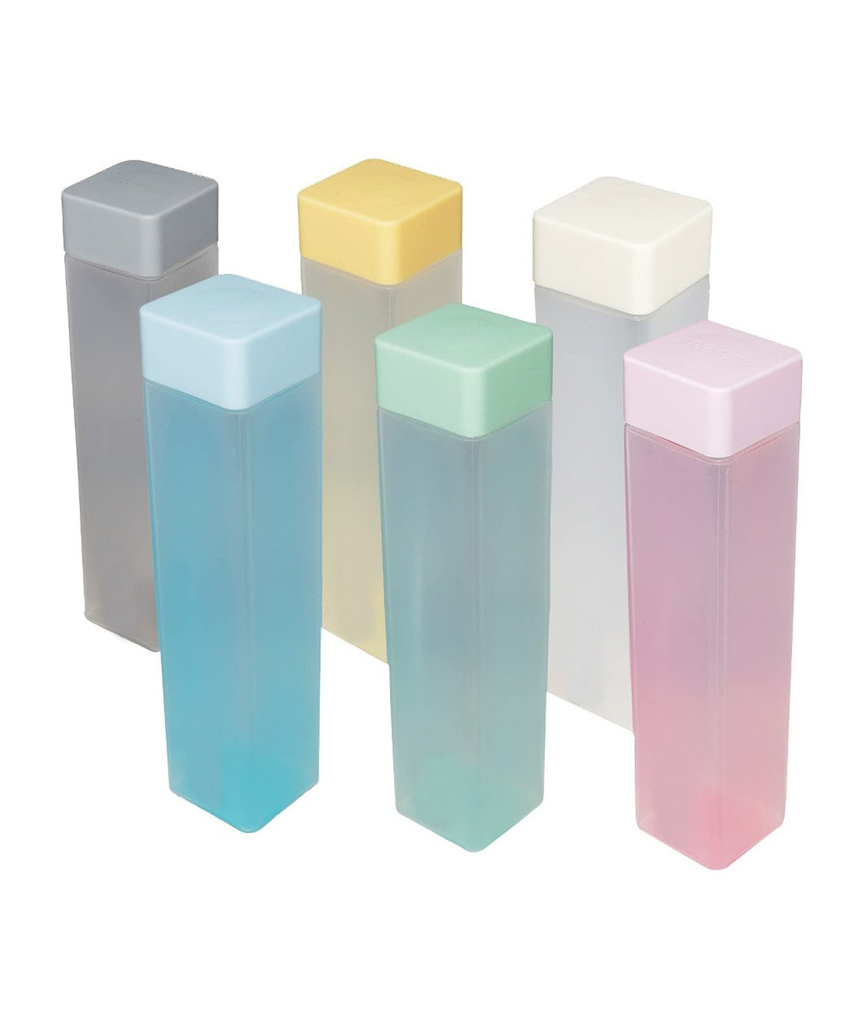 Large Capacity Plastic Water Bottle | Set of 6 | Square Water Bottle (940ml each)