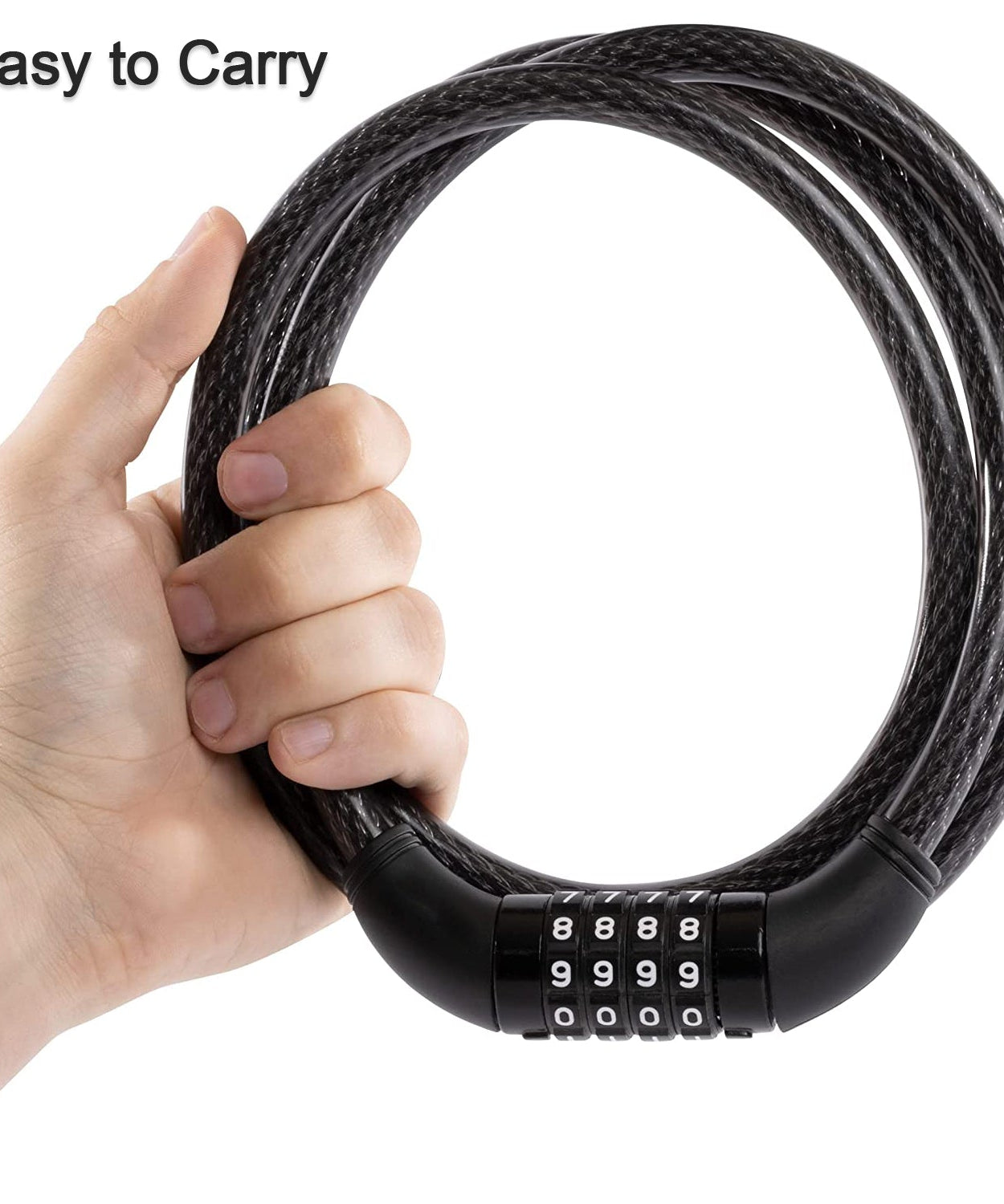 Combination lock for helmet security and multi-use