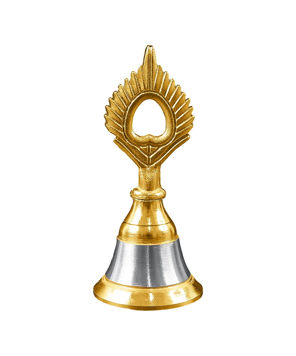 Brass and Steel Temple Ghanti (Pooja Bell) – Decorative Spiritual Accessory