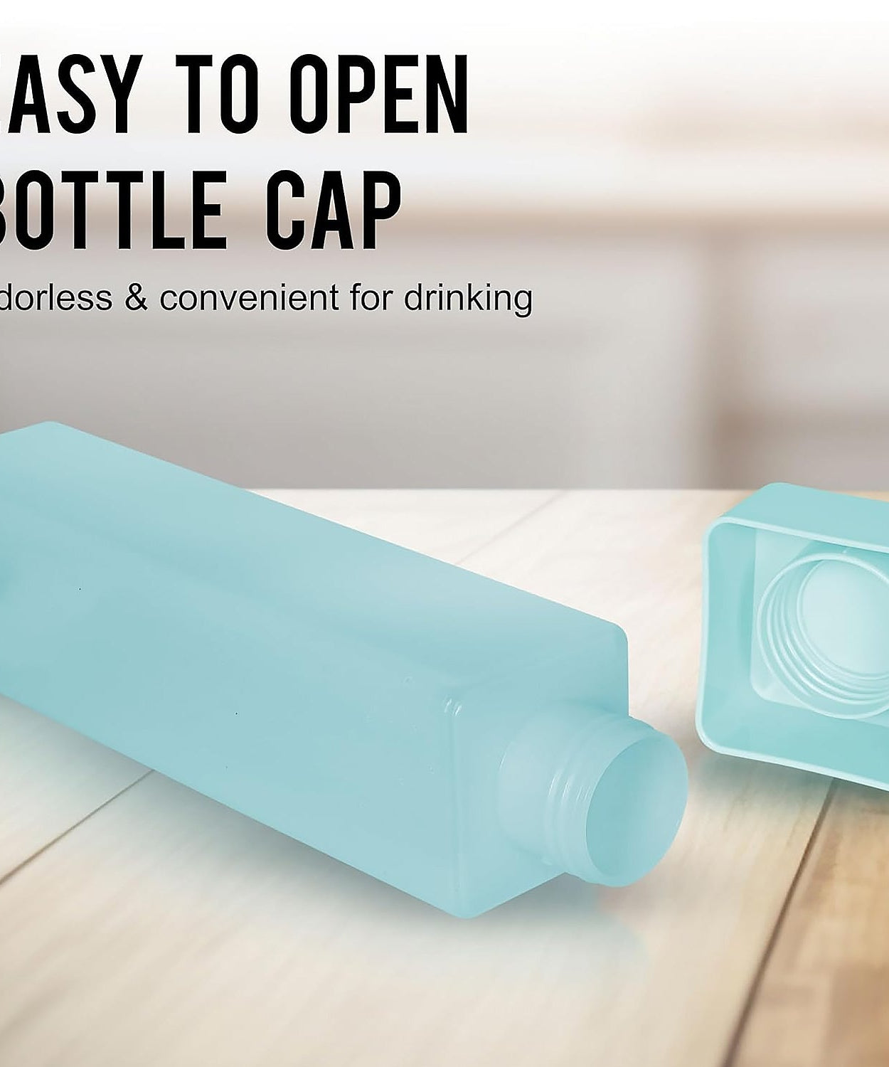 Square Plastic Water Bottle - 1000ml Leakproof BPA-Free Container for Office, Gym & Home (1 pc)