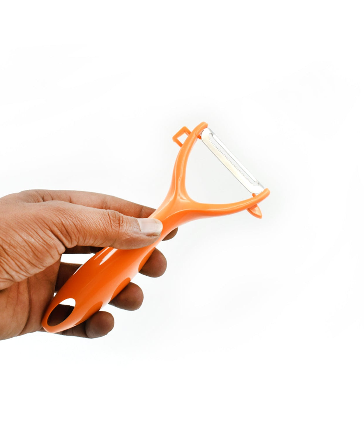 Sharp vegetable and fruit peeler for efficient peeling in the kitchen.