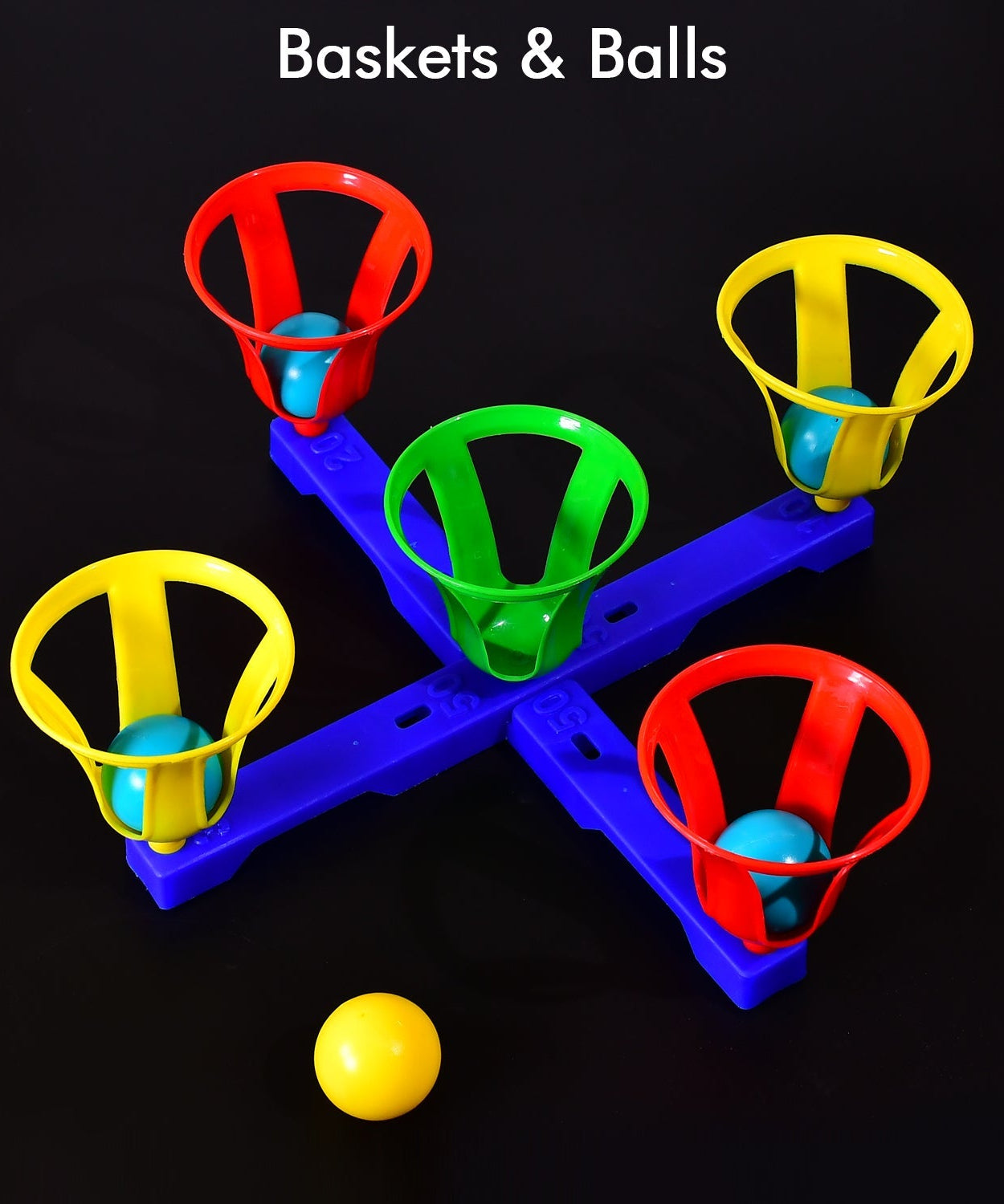 Interactive toy with baskets and balls