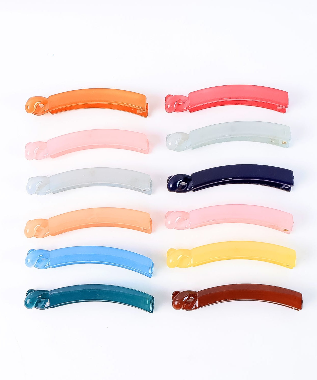 Retro Banana Hair Clips Set