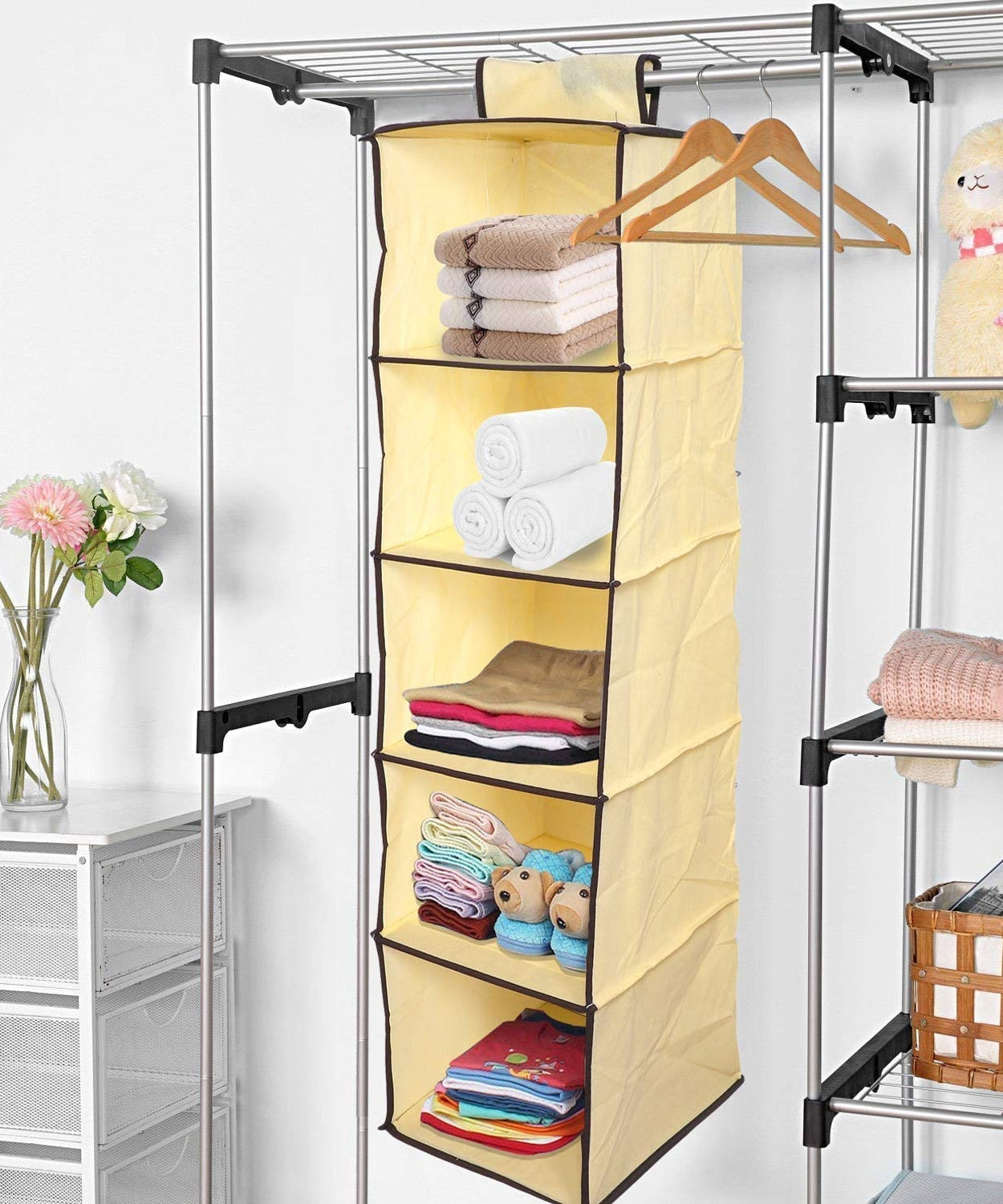 Foldable drawer organizer, perfect for both indoor and outdoor use