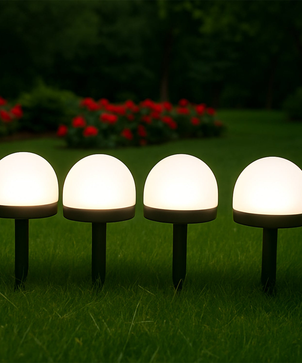 Dome Solar Garden Light Set (4 Pc)