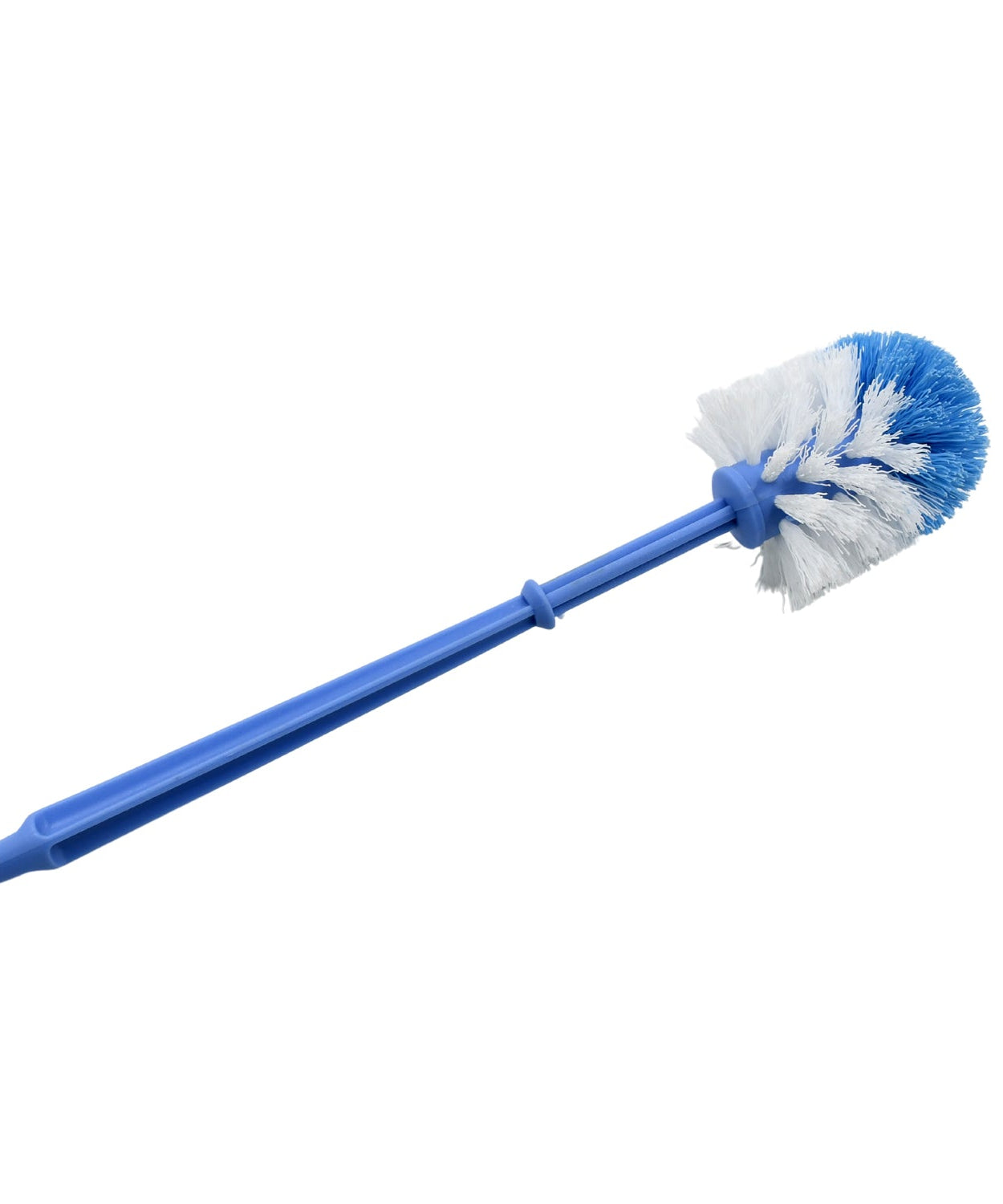 Bathroom toilet brush with round hockey stick handle
