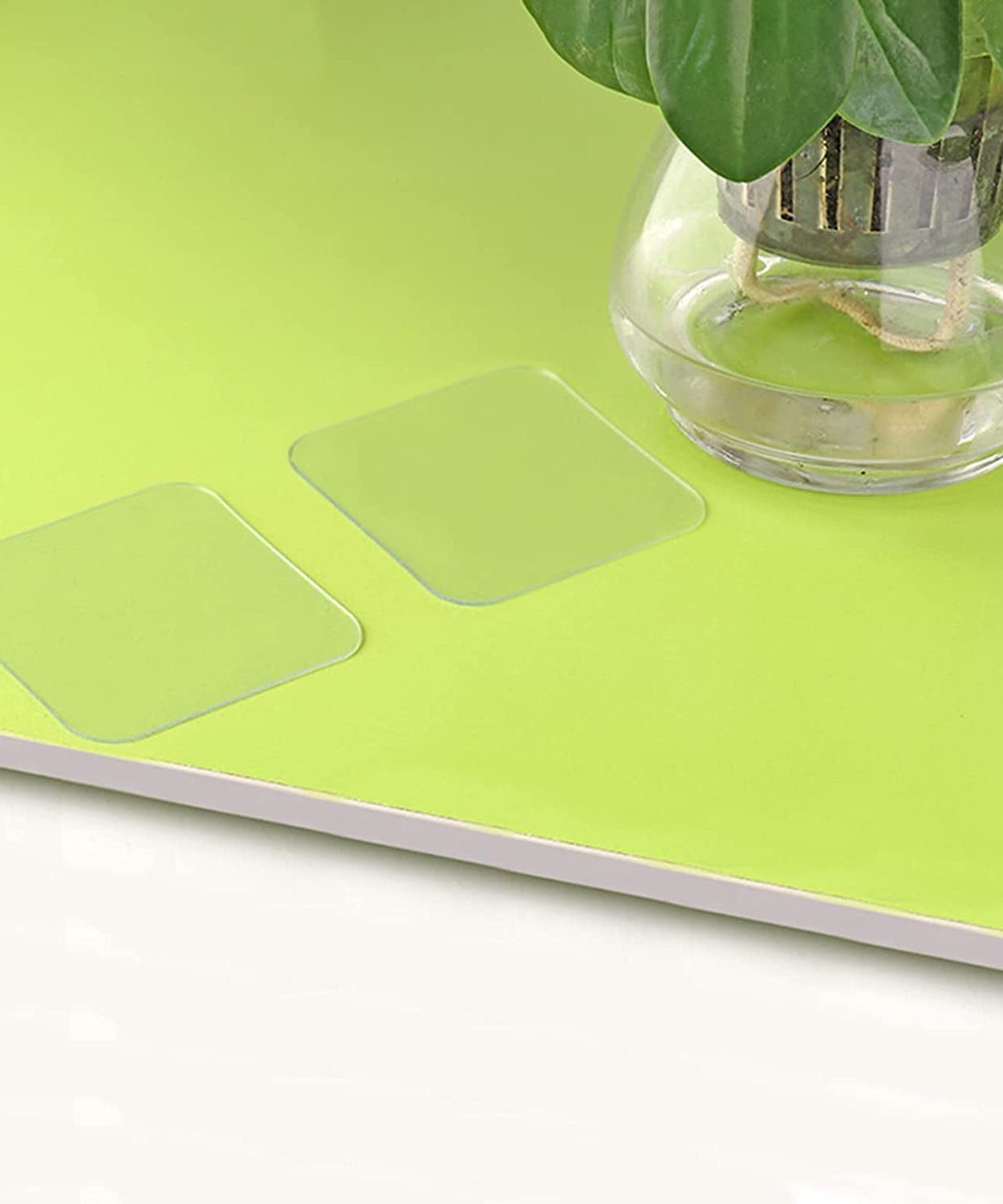 Multi-use clear adhesive tape with no residue removal.