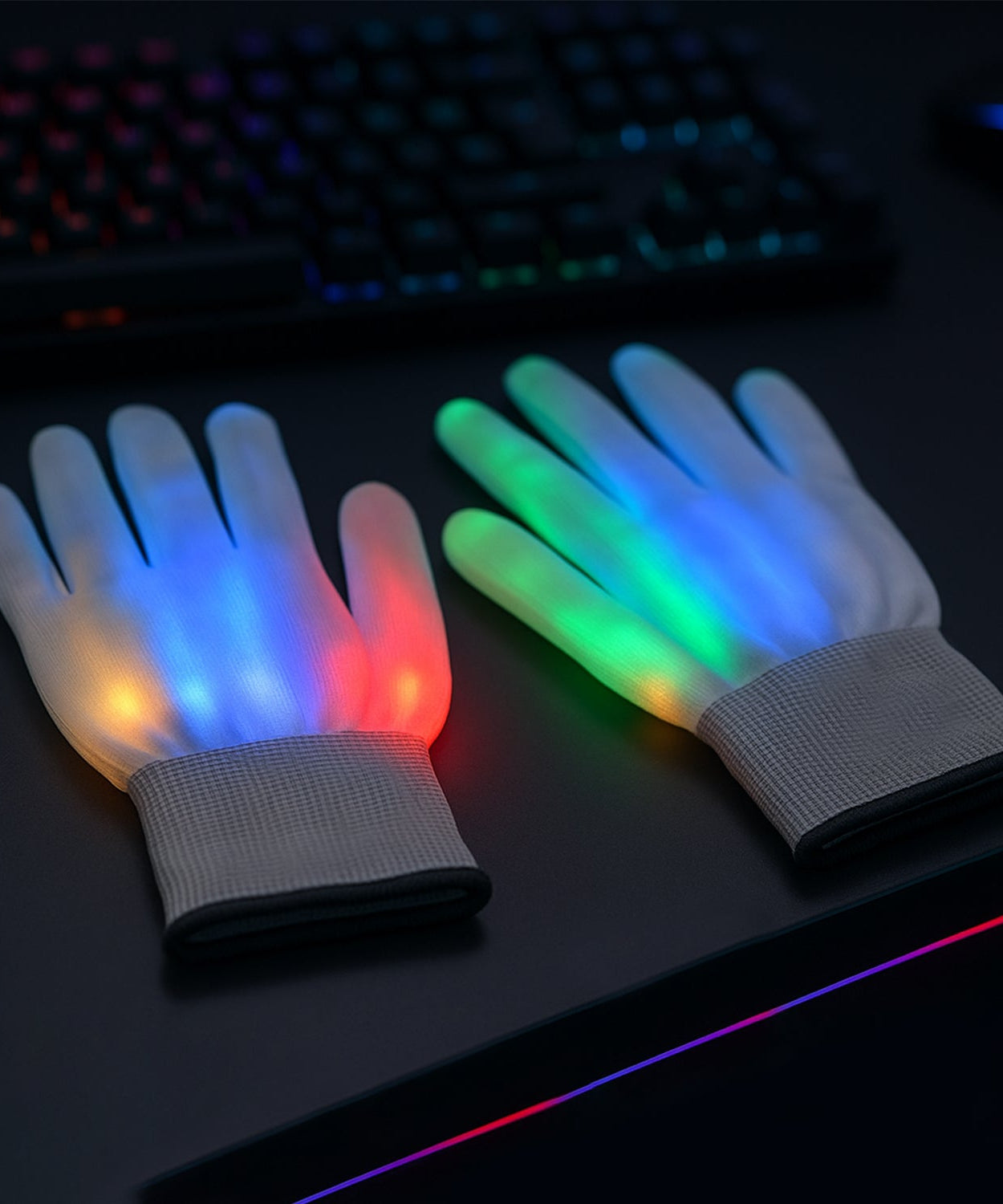 Light Burst Multi-Color Gloves
