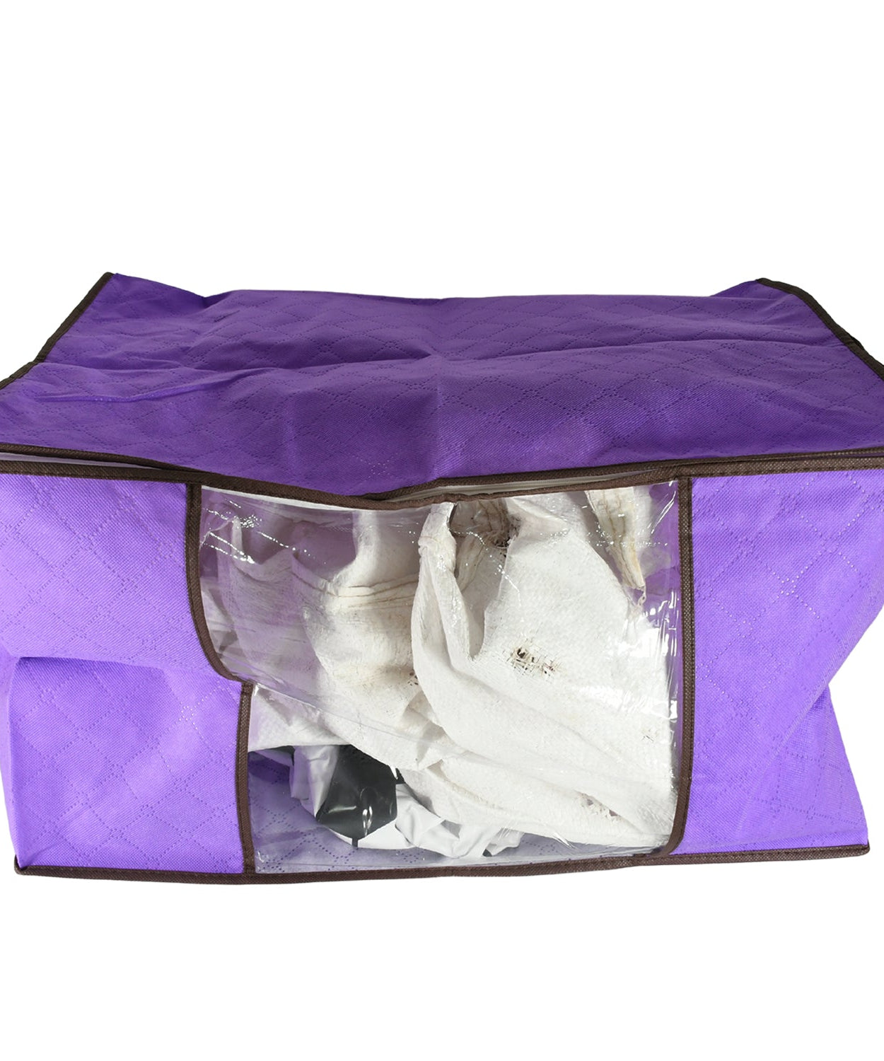 Clothing storage bag with zipper, non-woven storage bag for storing the clothes and sarees.