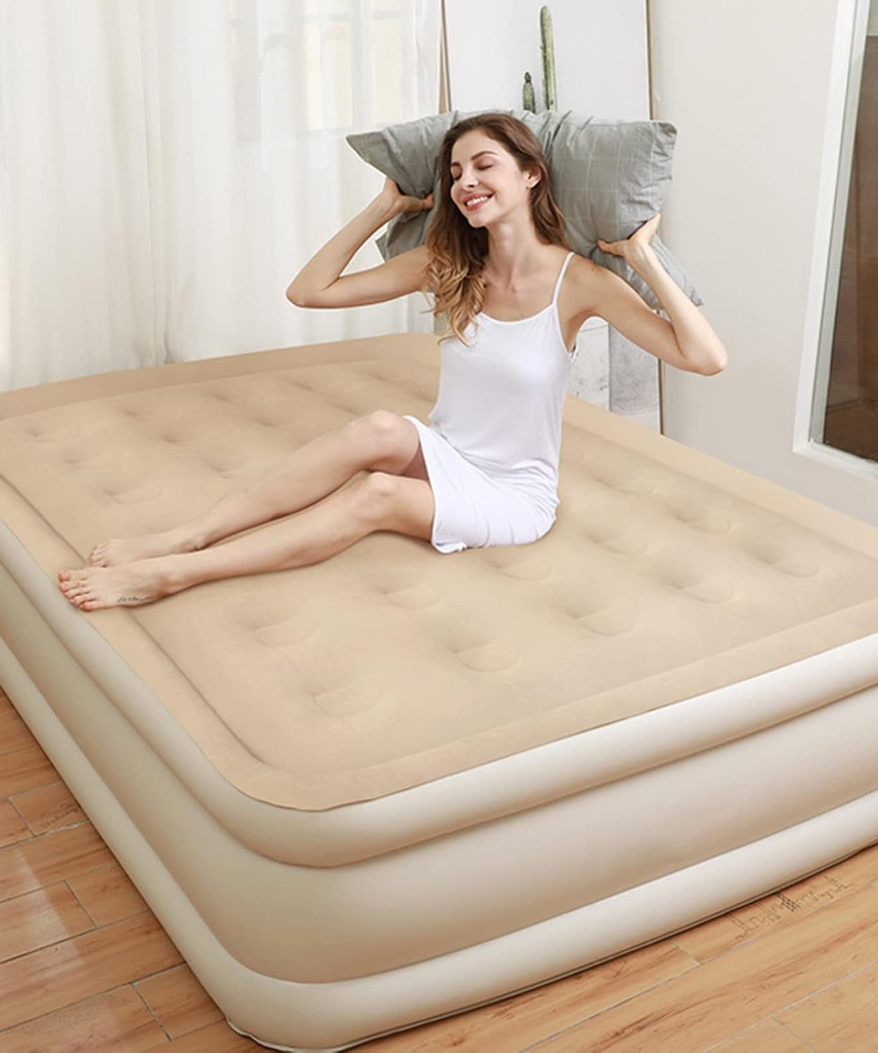 Portable Inflatable Bed Folding Lazy Bed (190x100x40 Cm / 1 Pc)