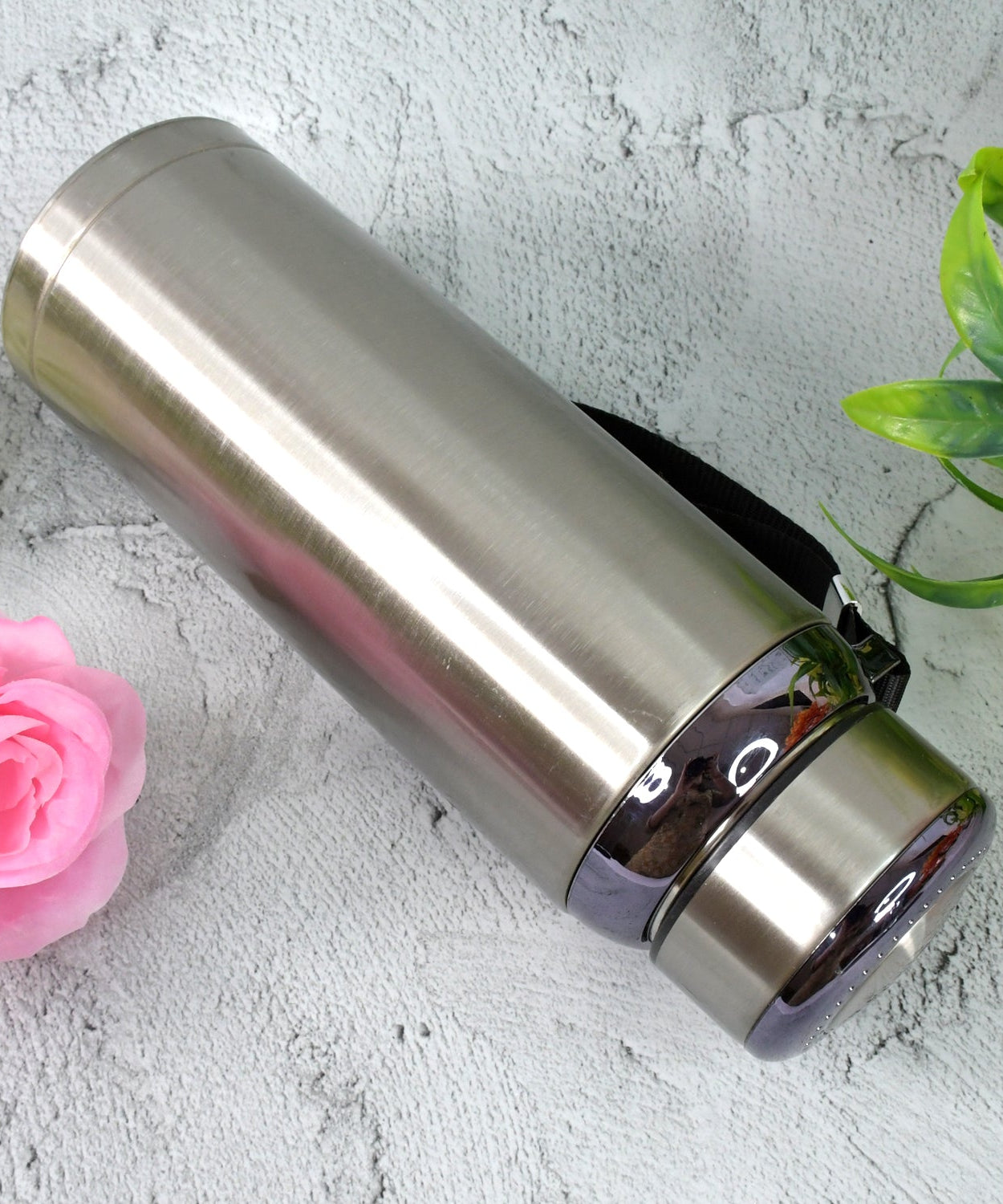 800ml Stainless Steel Water Bottle – Leak-Proof Thermos Flask for Travel, Gym, Office, Home Use (1 Pc)