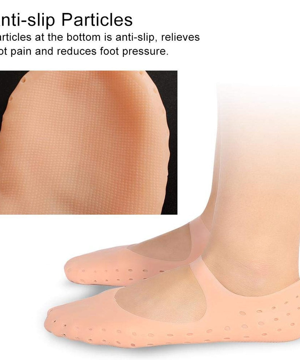 Soft gel socks to heal cracked feet and moisturize