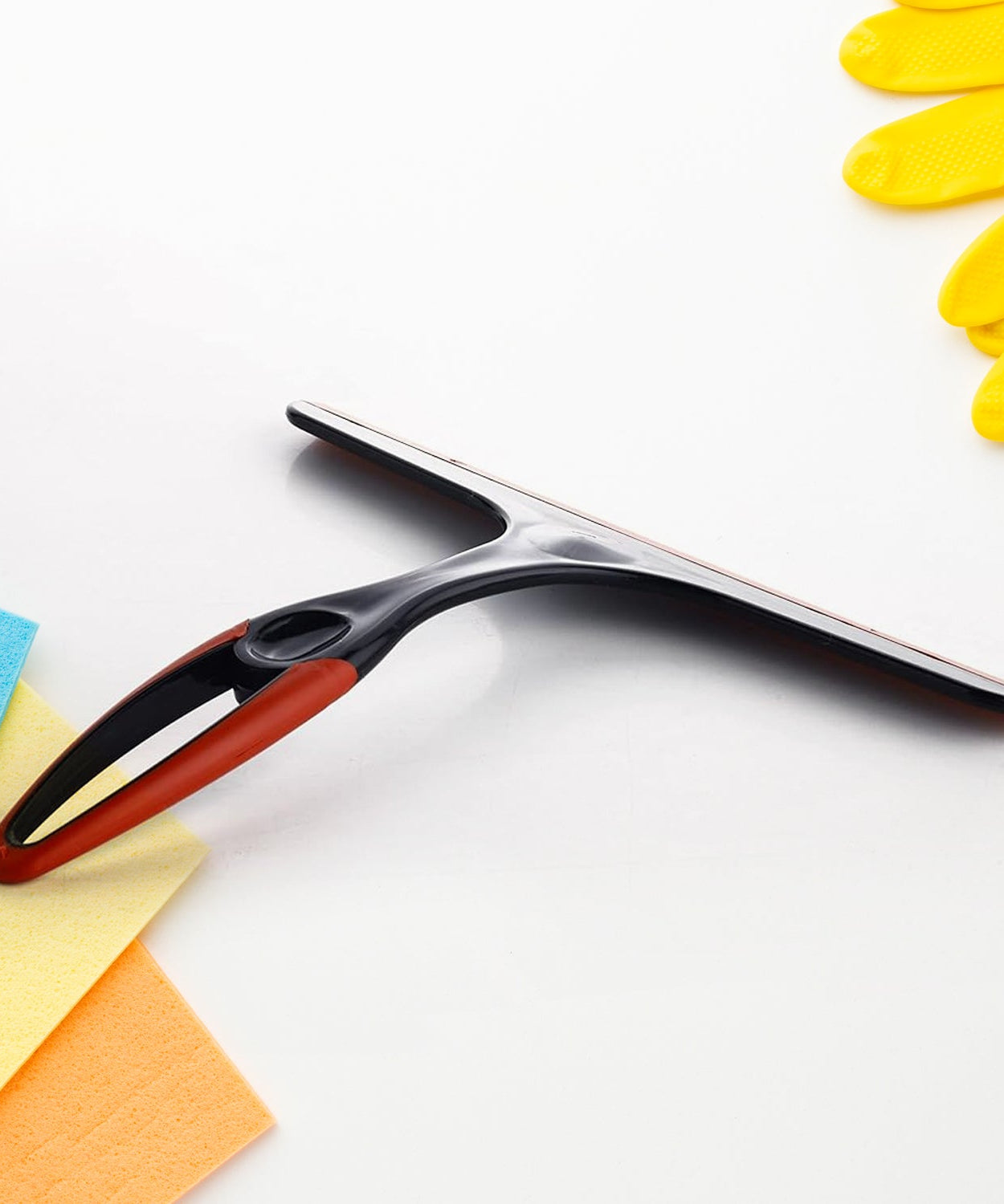 Plastic Kitchen Wiper - Silicone Head for Windows, Glass & Surfaces (1pc)