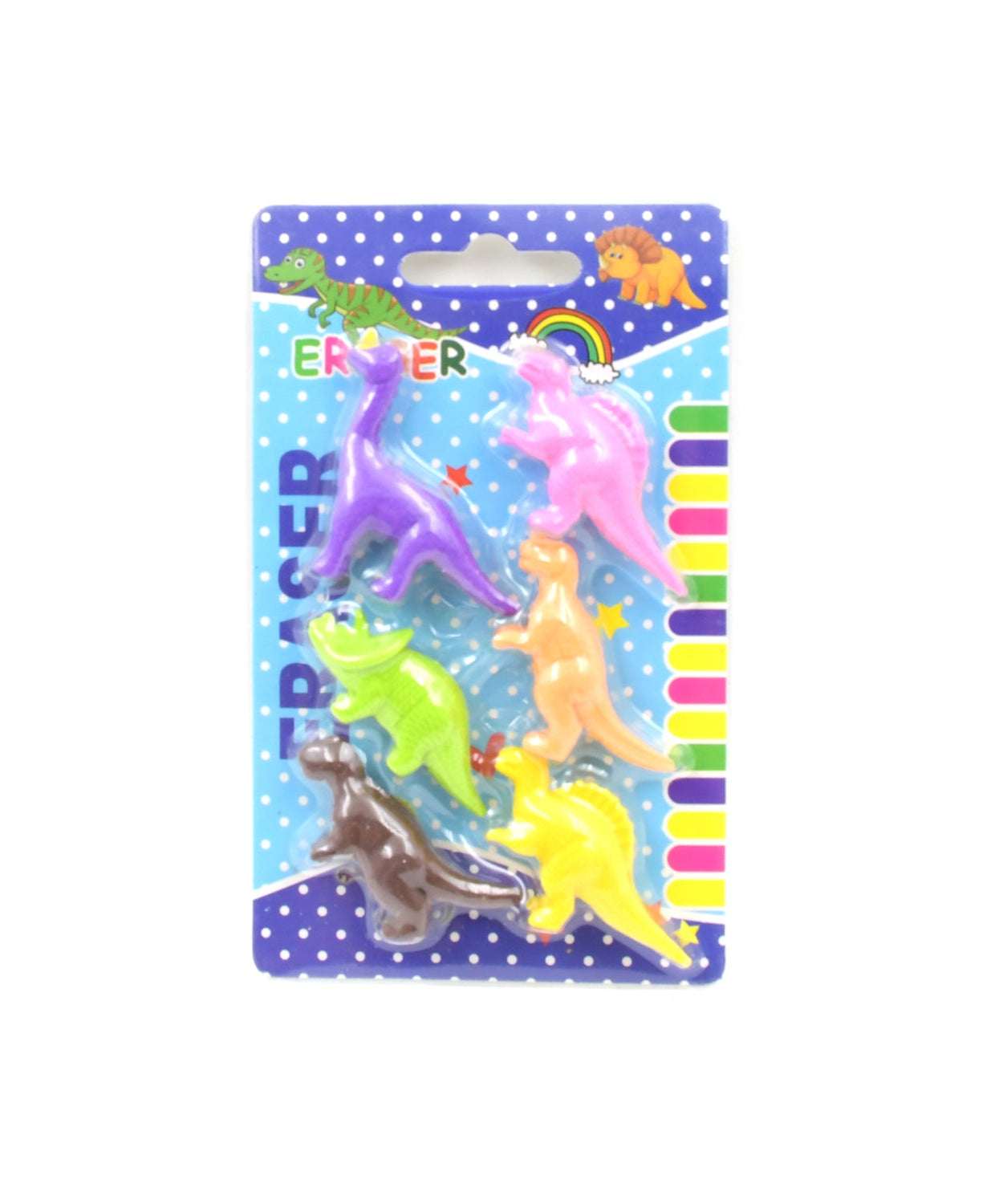 Dinosaur Shaped Erasers for Kids, 3D Puzzle Erasers, Classroom Prizes (6 Pcs Set)