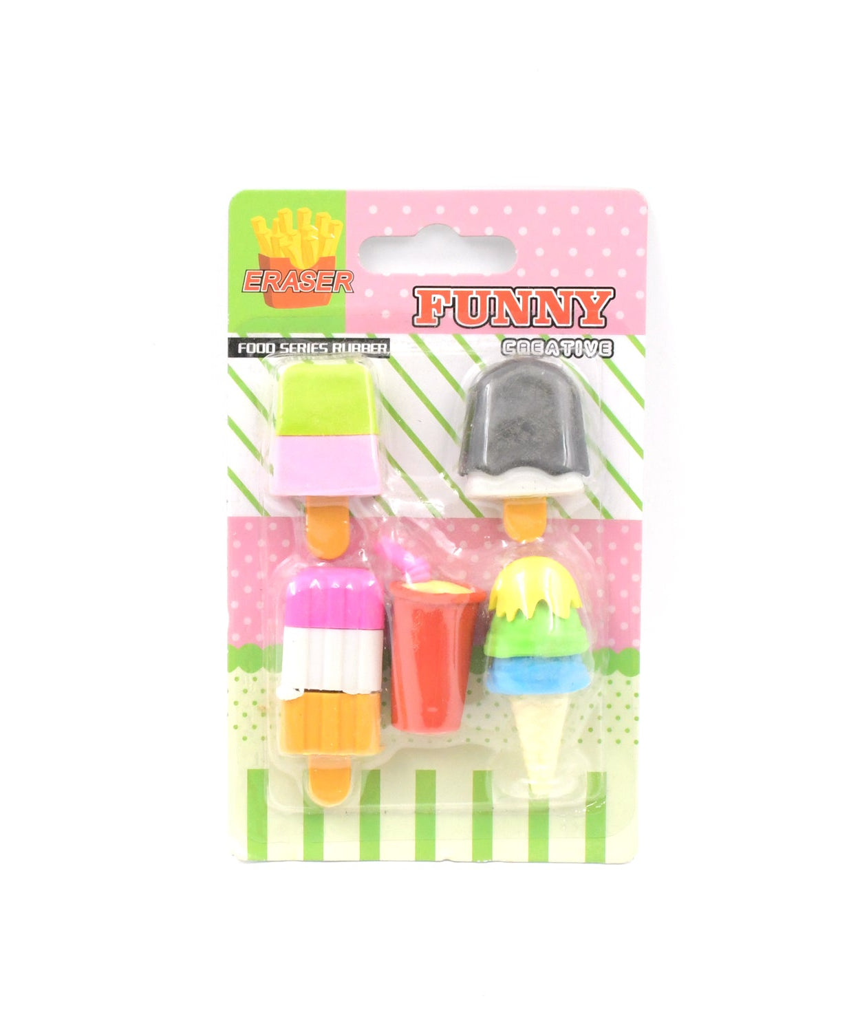 Mini Eraser Set for Kids (5 Pieces) - Fun Designs, Party Favors, School Prizes