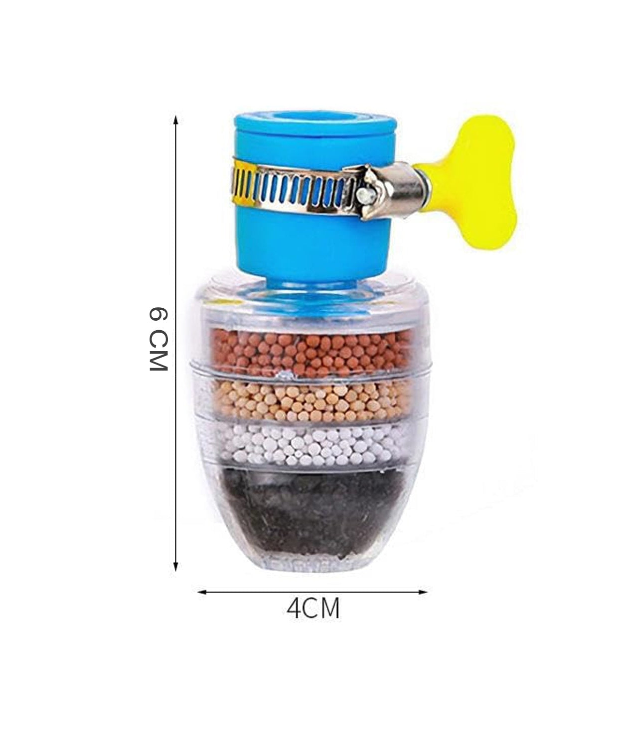 Water Faucet, Clean Purifier Filter Cartridge Water Tap, Upgrade Universal Interface Faucet Filter (Six Layer Purifier)