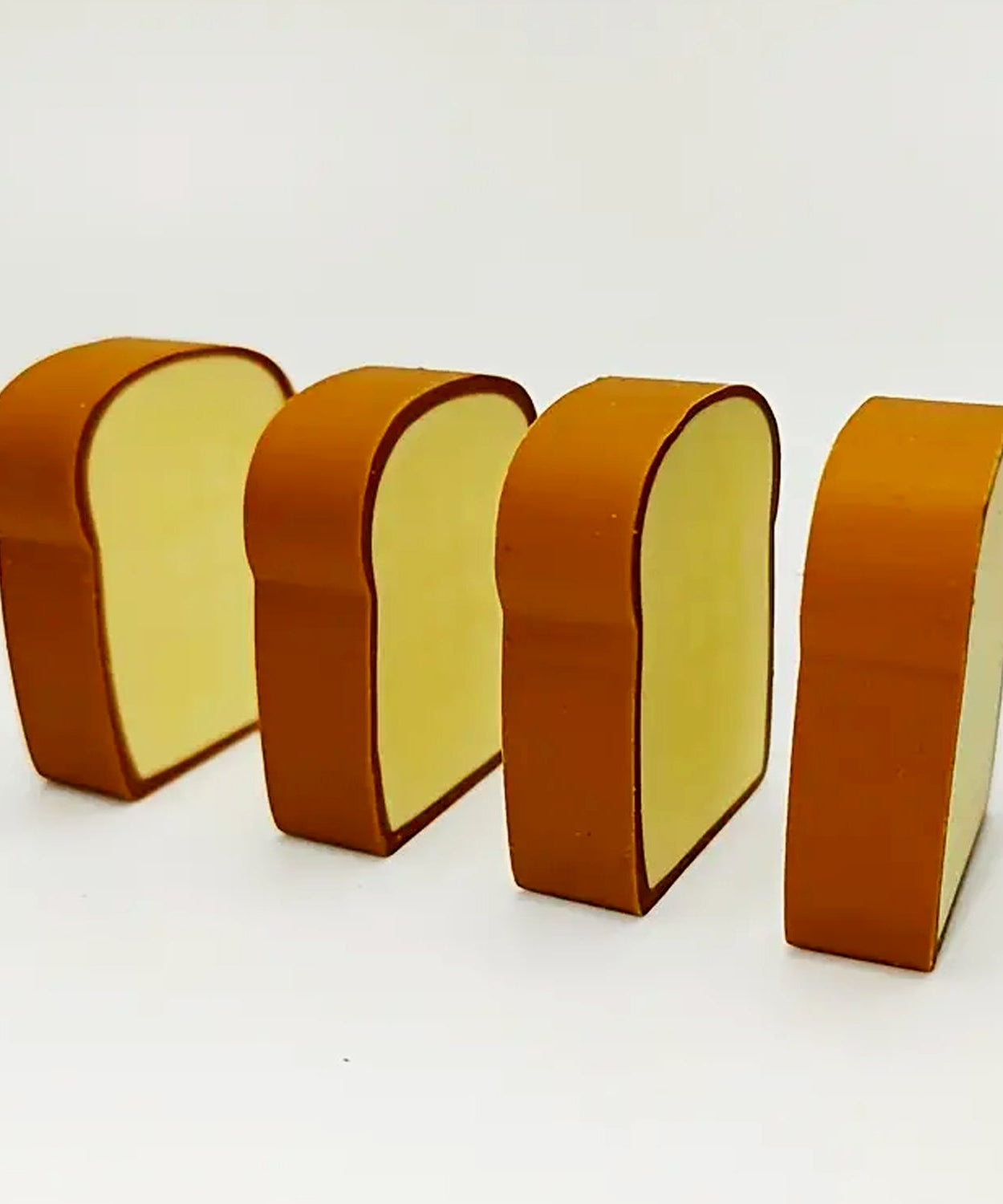 3D Toast Bread Shape Eraser for Kids, Cartoons Erasers Toast Bread Erasers Bread Shaped Eraser for Students, Gift, Cute Fun Food Erasers for School Classroom, Stationery for Boys & Girls (4 Pcs Set)