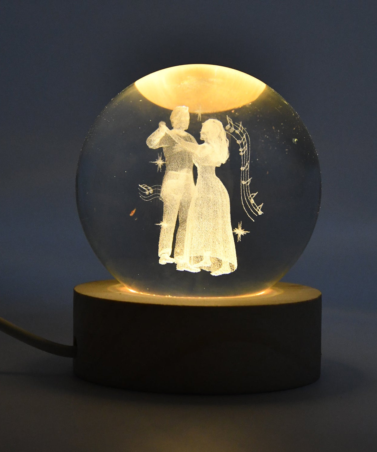 3D Crystal Ball lamps With Base (1 Pc)