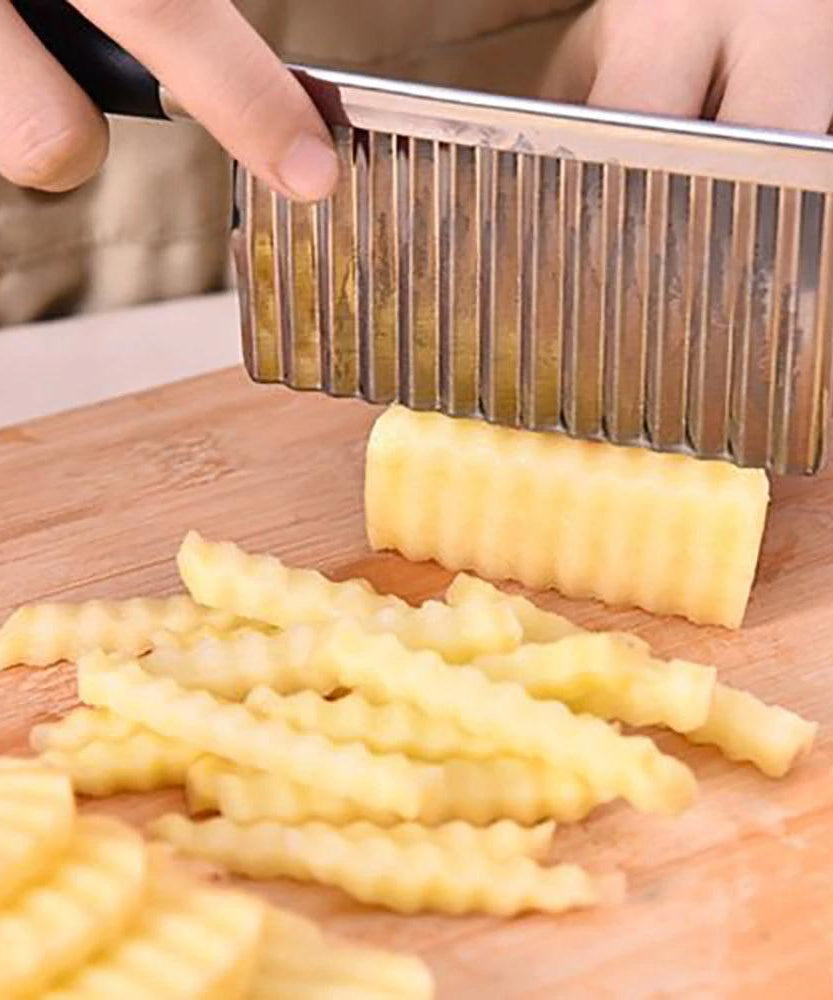 Stainless Steel Crinkle Cutter Knife for Salad and Vegetables