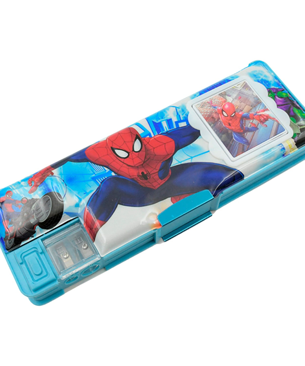 Cartoon Multi-functional Geometry Box with Calculator & Double Sharpener