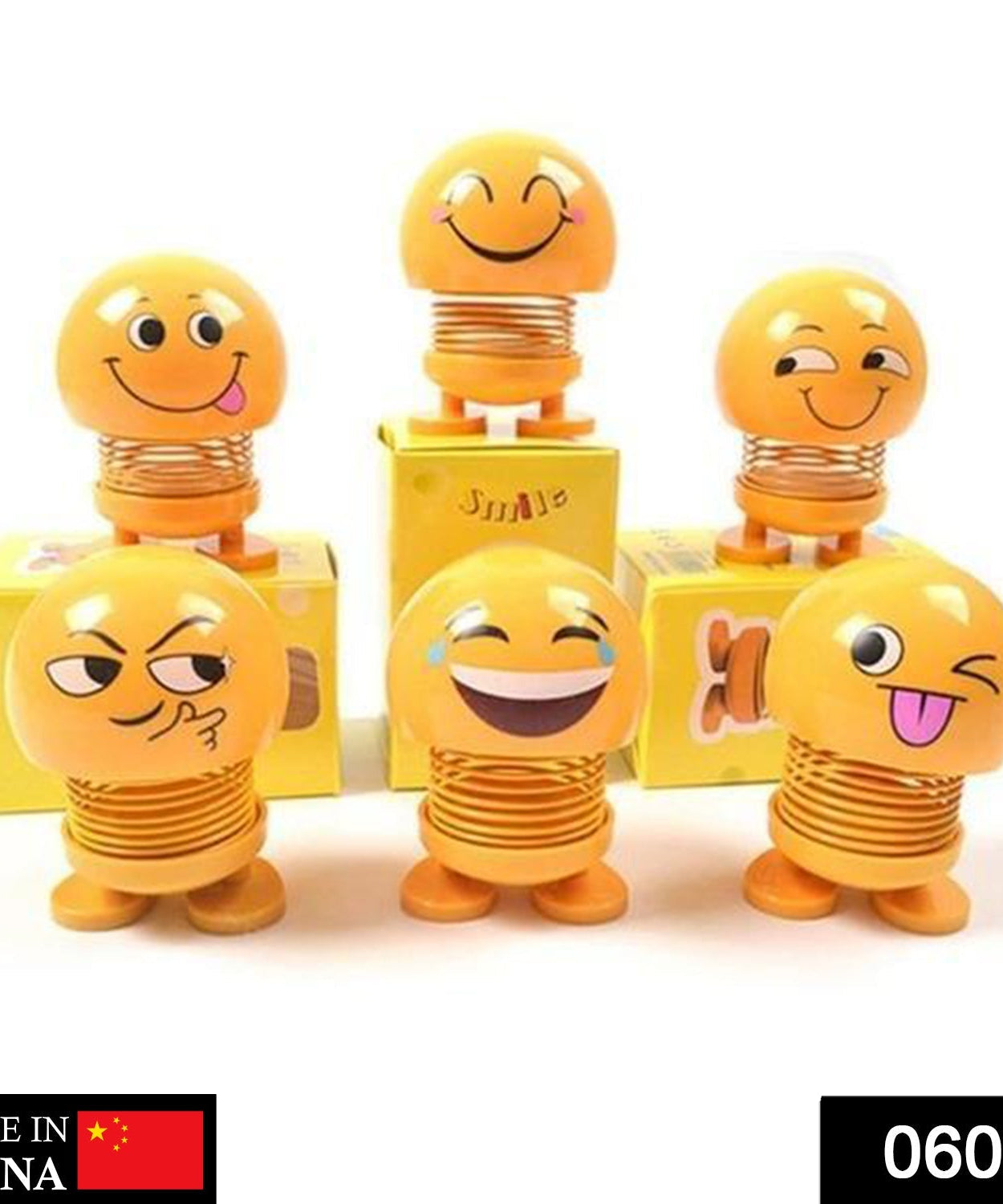 Spring doll with smiling face emoticon