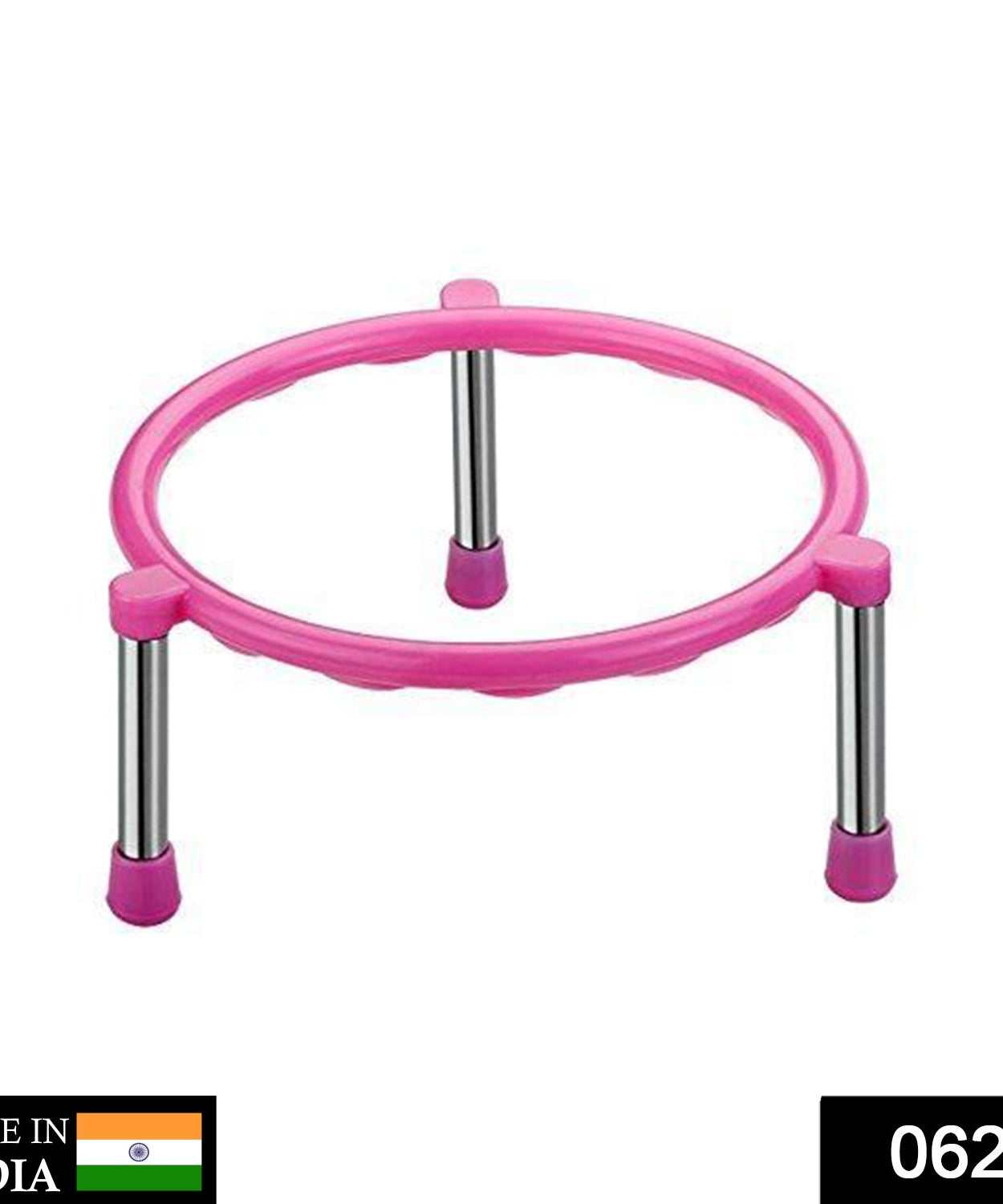 Single ring matka stand in stainless steel