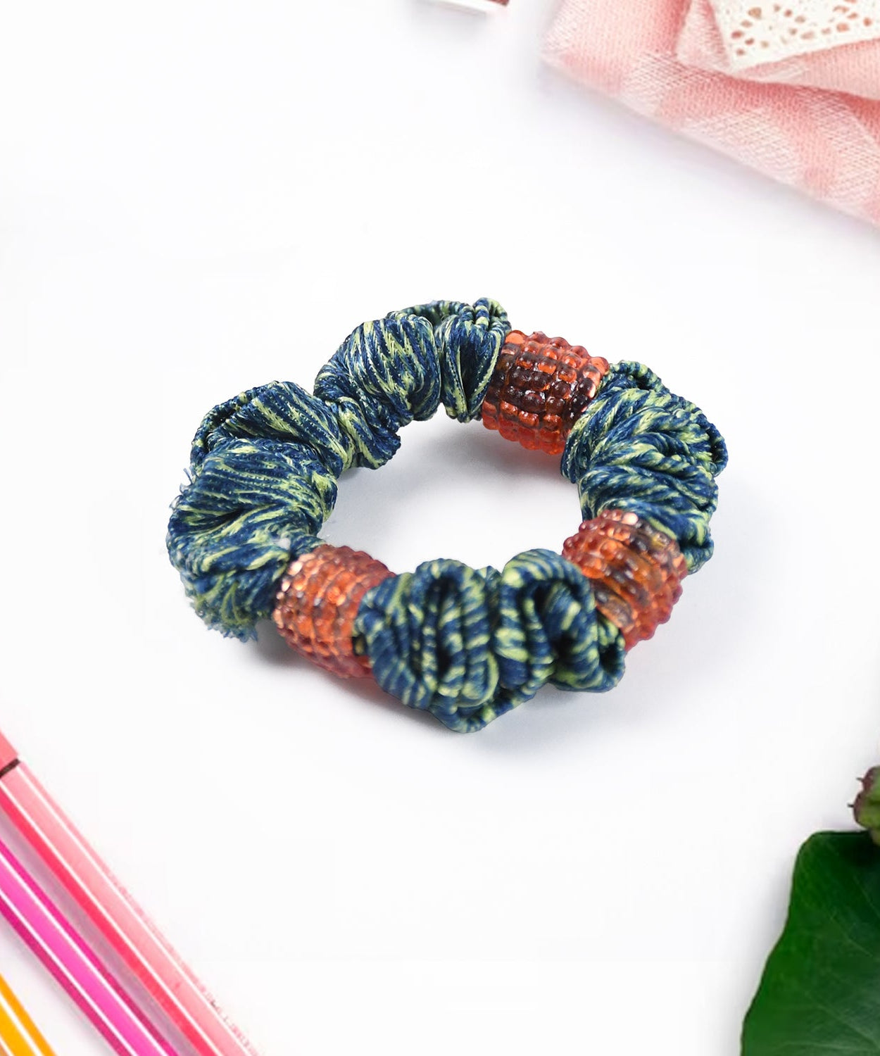 Small Hair Rubber Bands (Pack of 1 / Multicolour / Design), Hair accessories