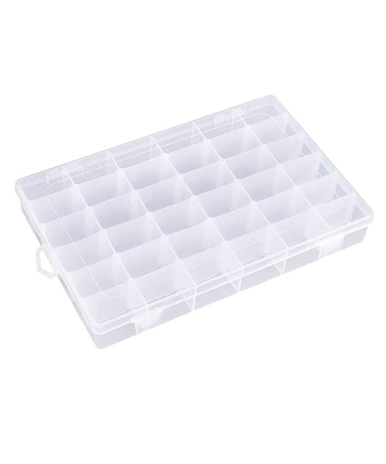 Clear plastic organizer box