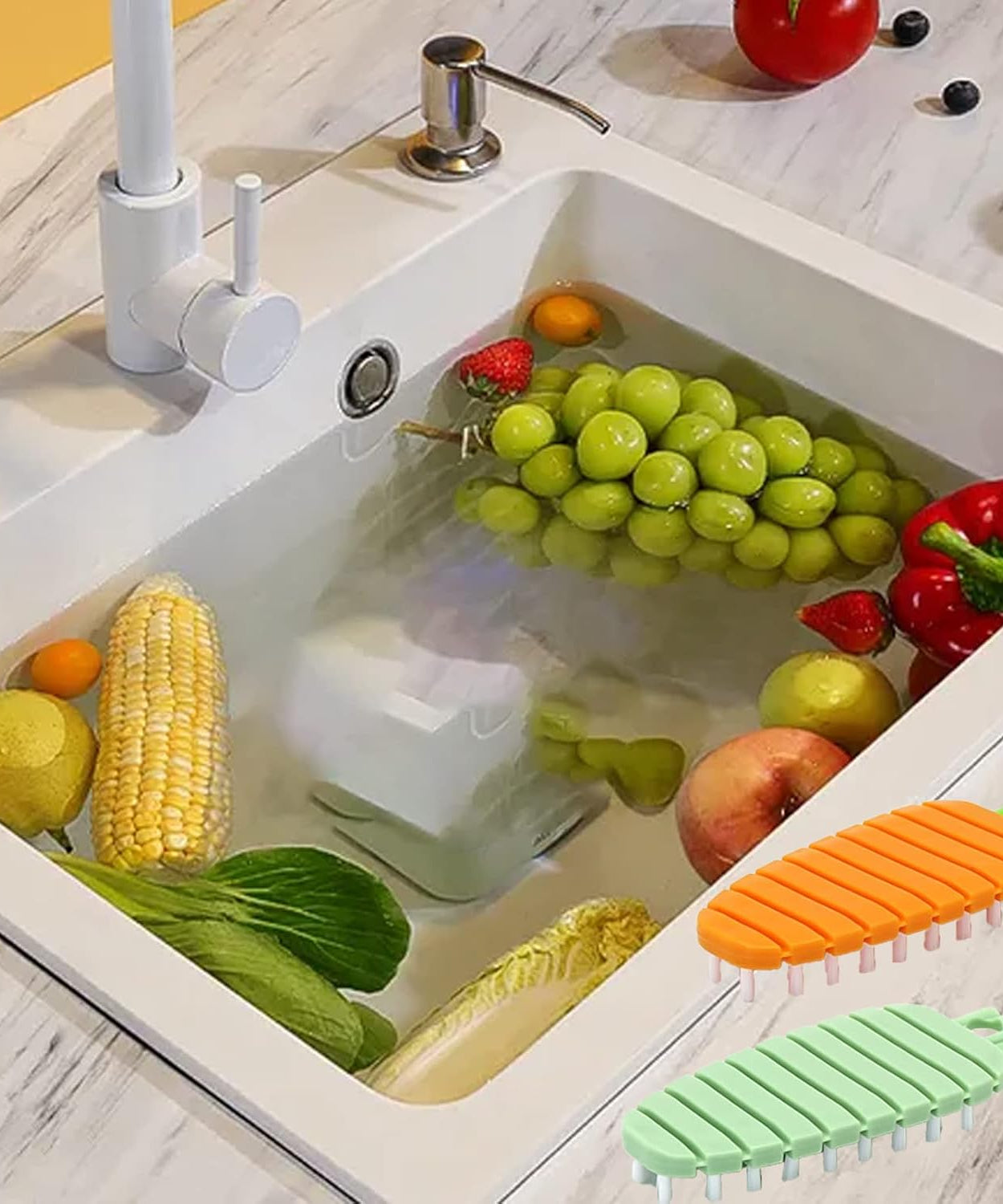 Plastic Fruit & Vegetable Brush (1 Pc)