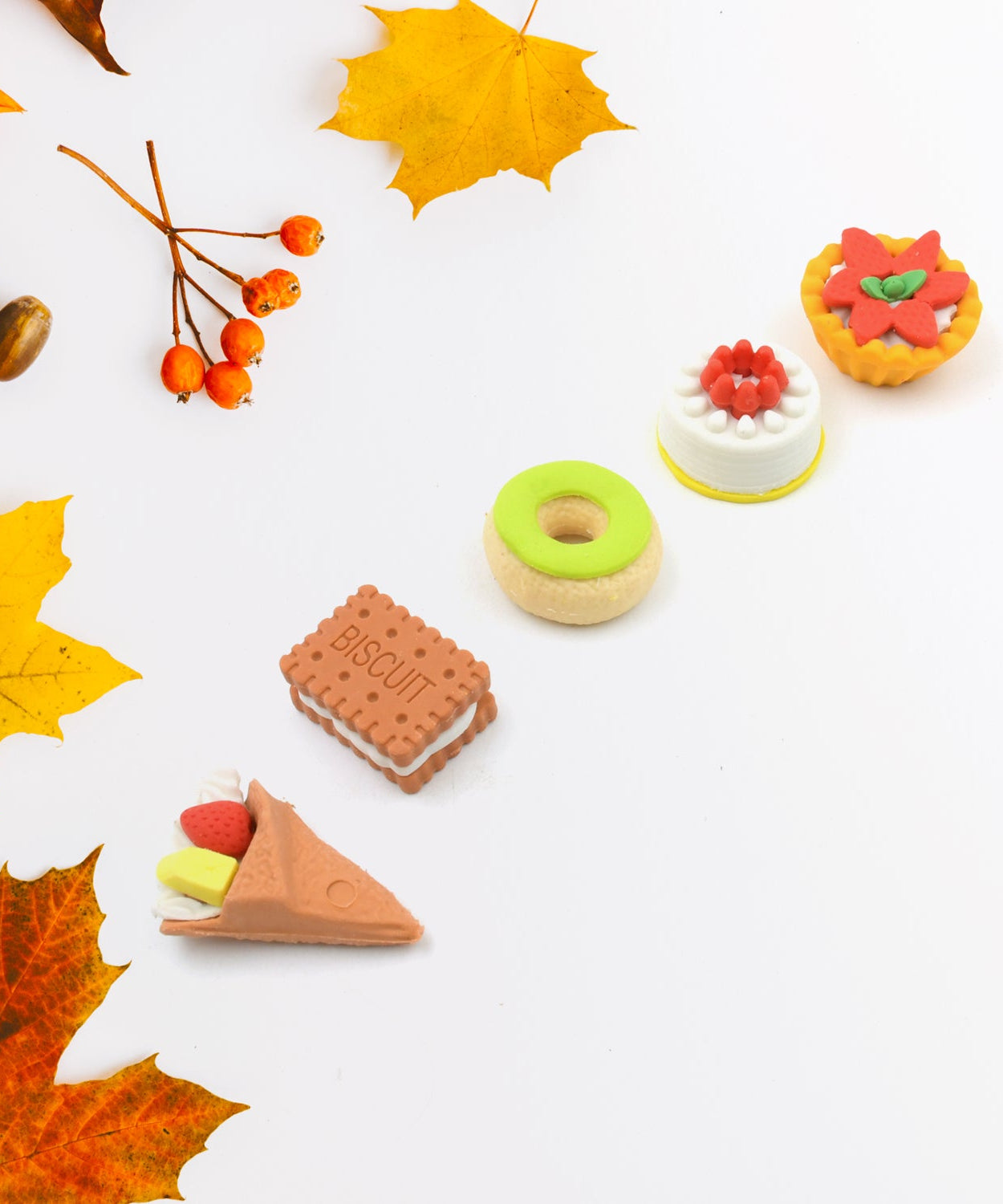 3D Fast Food Erasers Set, Cute Mini Colorful Erasers for Kids Gift & School (5 Pcs)