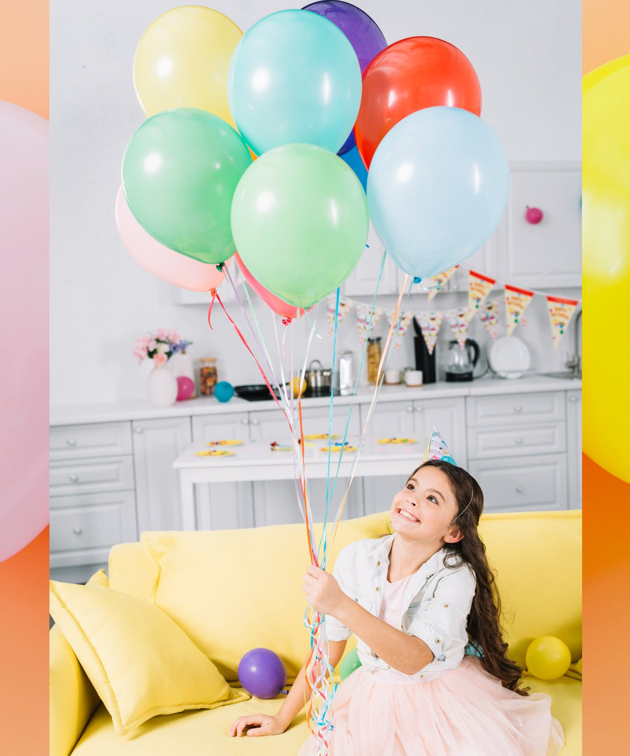 Big Size Balloons Kinds of Rainbow Party Latex Balloons for Birthday / Anniversary / Valentine's / Wedding / Engagement Party Decoration Multicolor (3 Pcs Set