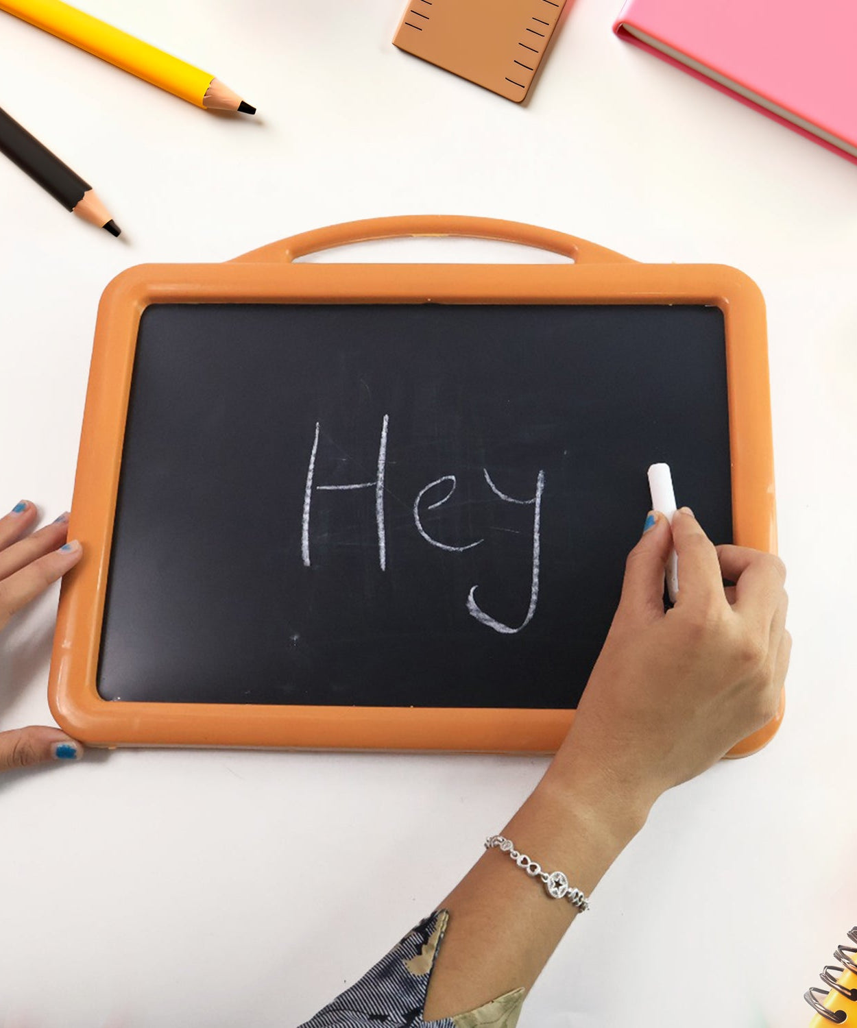 2-in-1 Double-Sided Write and Wipe Educational Drawing Board for Kids (1 Set)