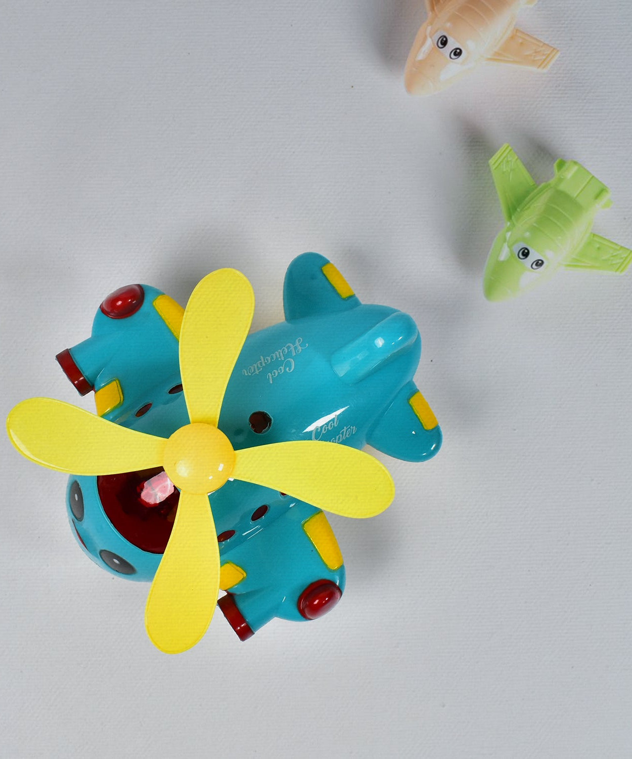 Toy plane with glowing lights