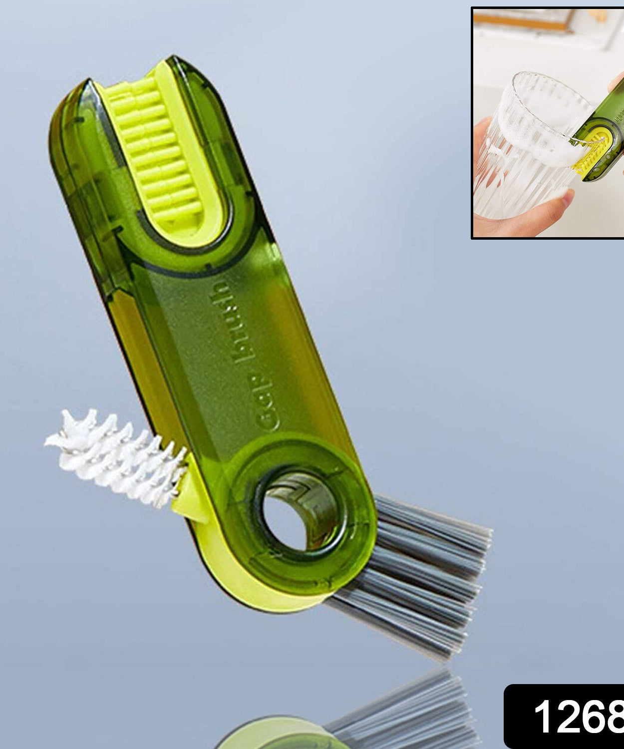 3-in-1 Multifunctional Bottle & Cup Cleaning Brush – Lid & Cover Scrubber for Kitchen (1 Pc)