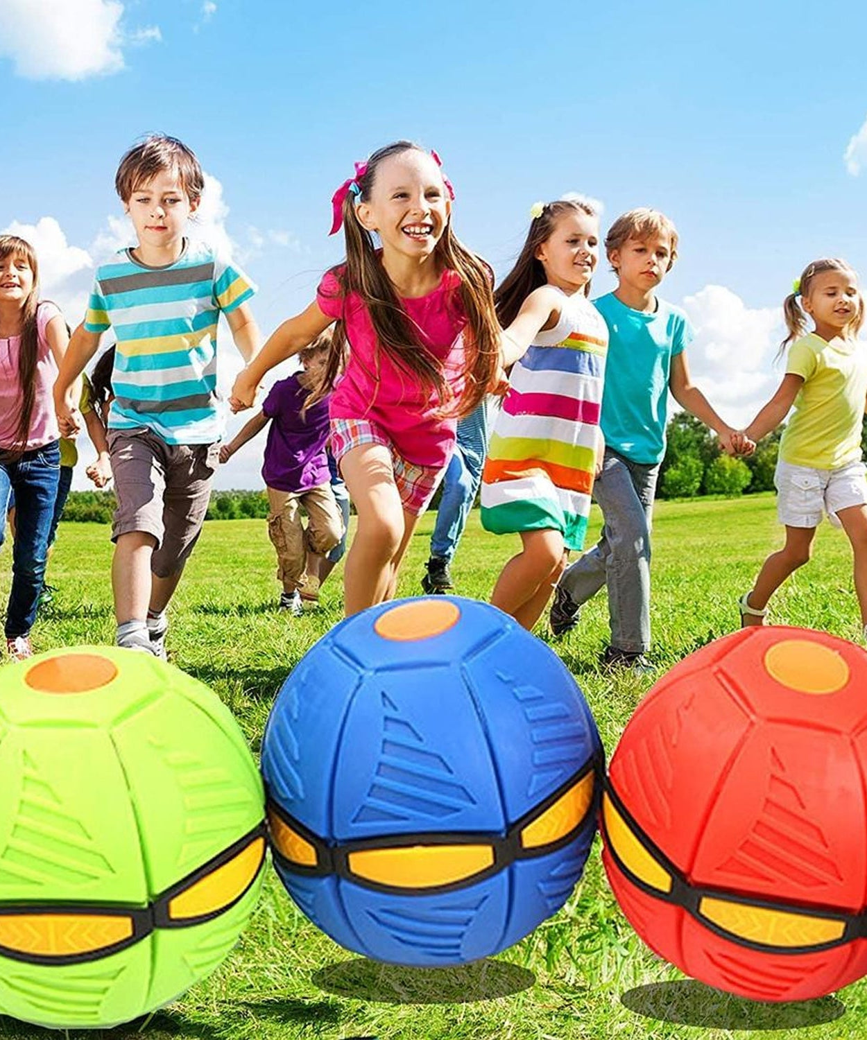 Football-shaped flat throw disc with LED lights for fun outdoors