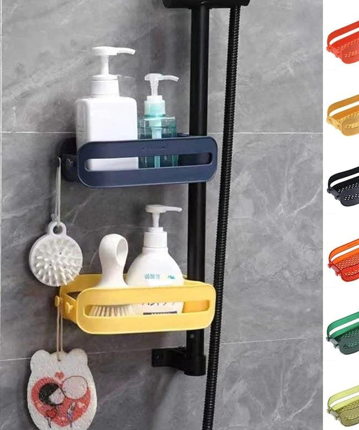 Close-up of plastic drain basket on faucet