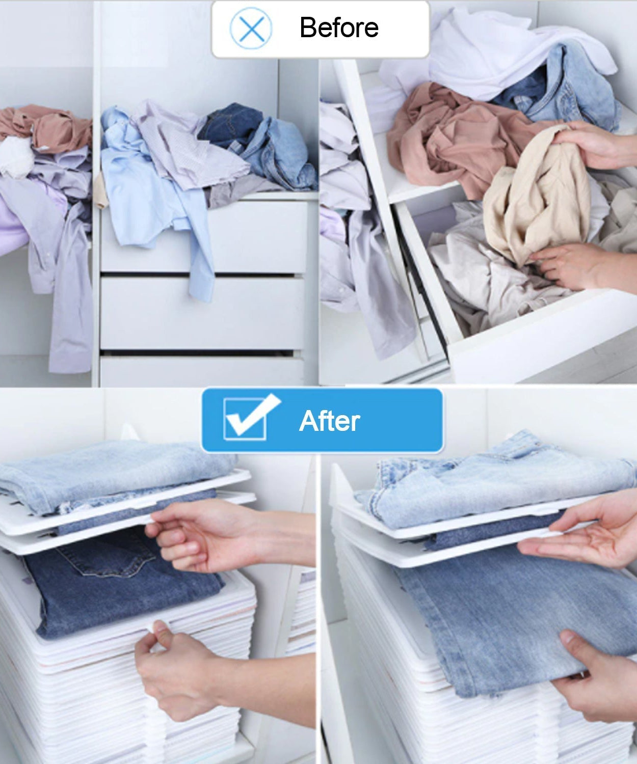 Handy cloth organizer for keeping garments well-organized in households.