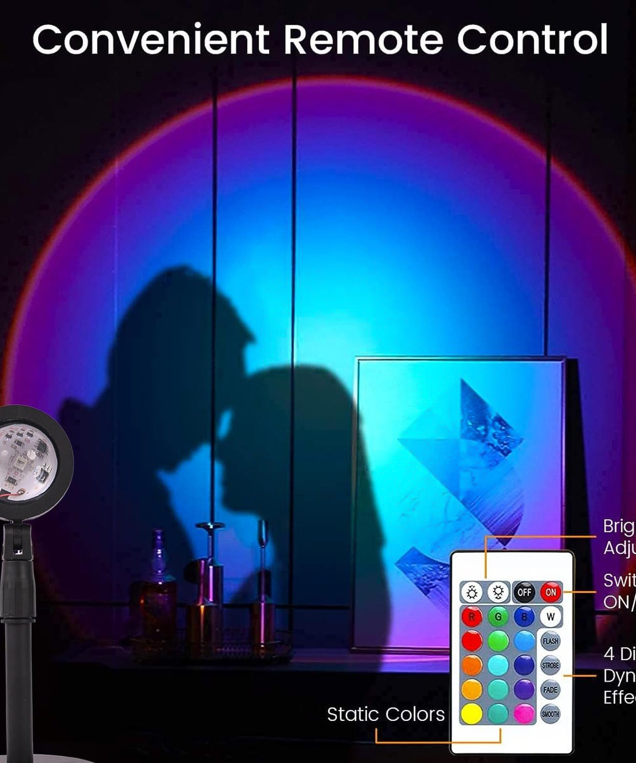 Multi Colors Sunset Lamp, Sunset Projection Lamp LED Night Lights